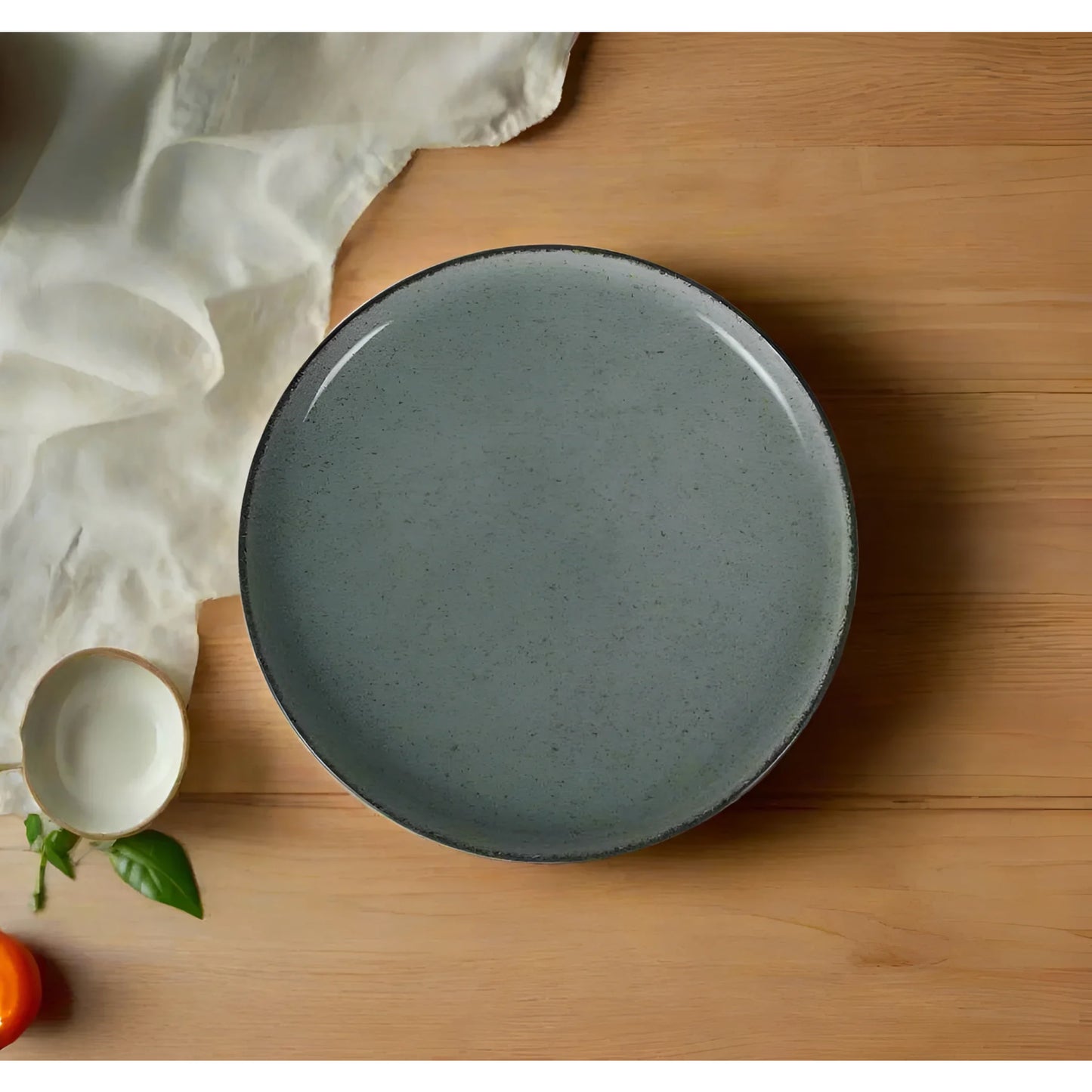 Round speckled gray plate from Nordic Beloi 27cm Dinner Plates Stoneware collection