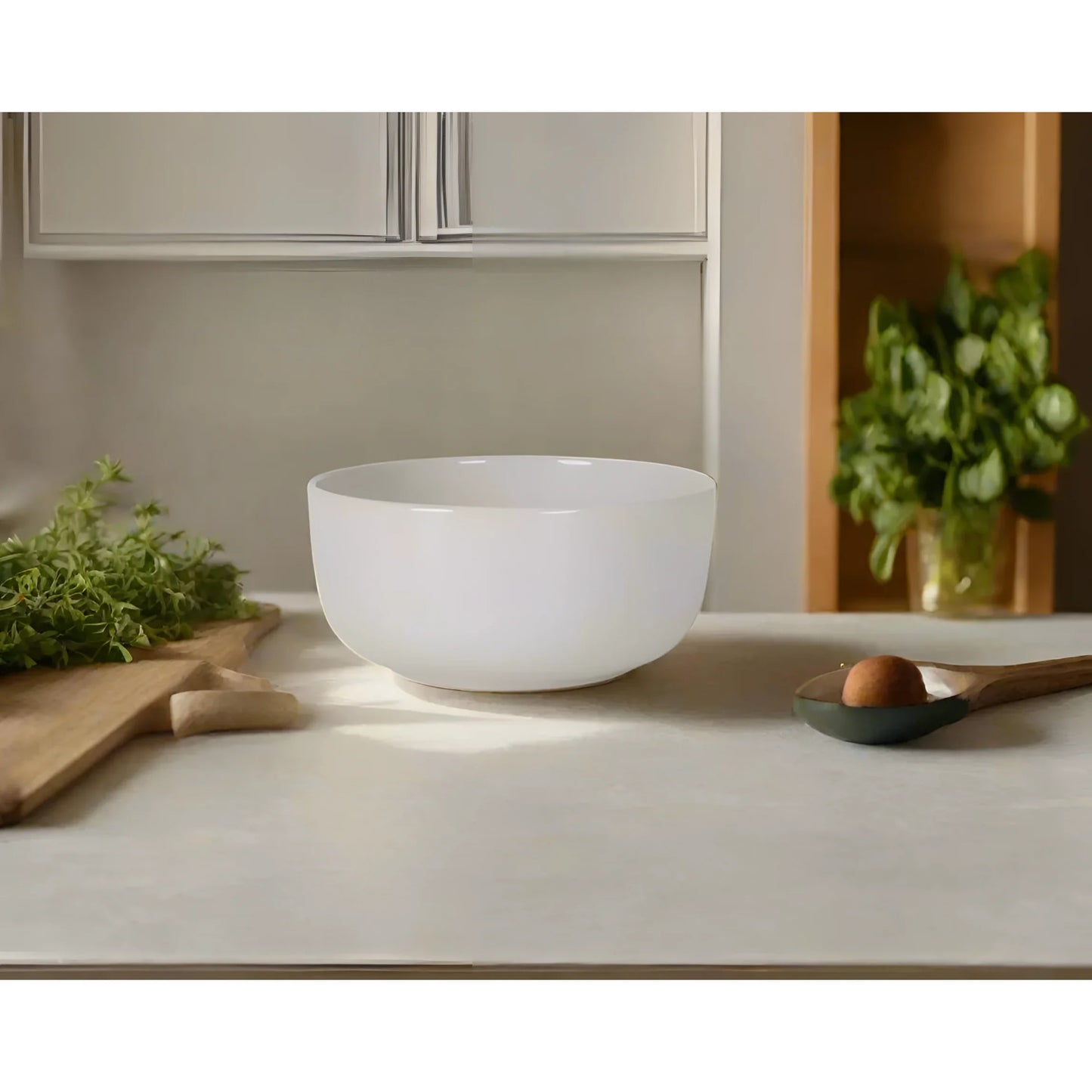 White Mixing Bowl from Nordic Ivory Glossy collection, 14.5x6.5cm