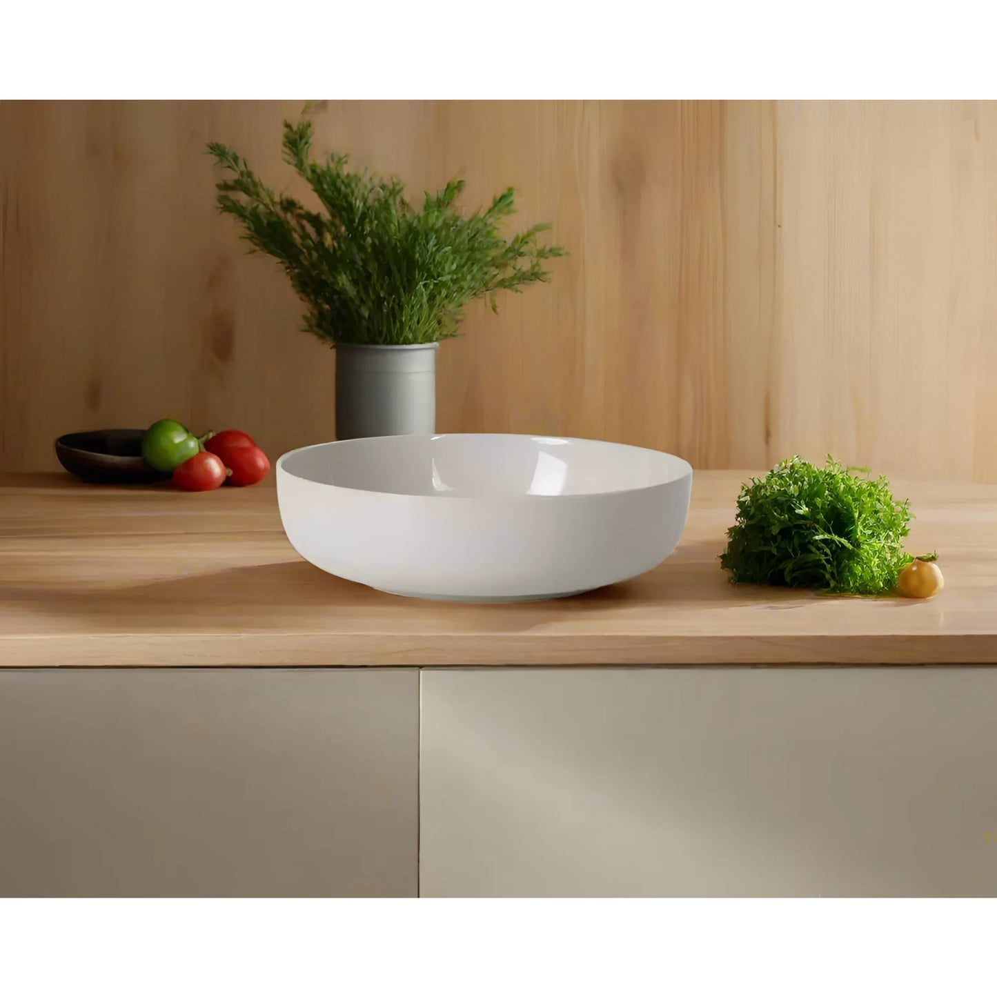 White ceramic bowl from the Nordic Ivory Glossy 18cm Bowl collection