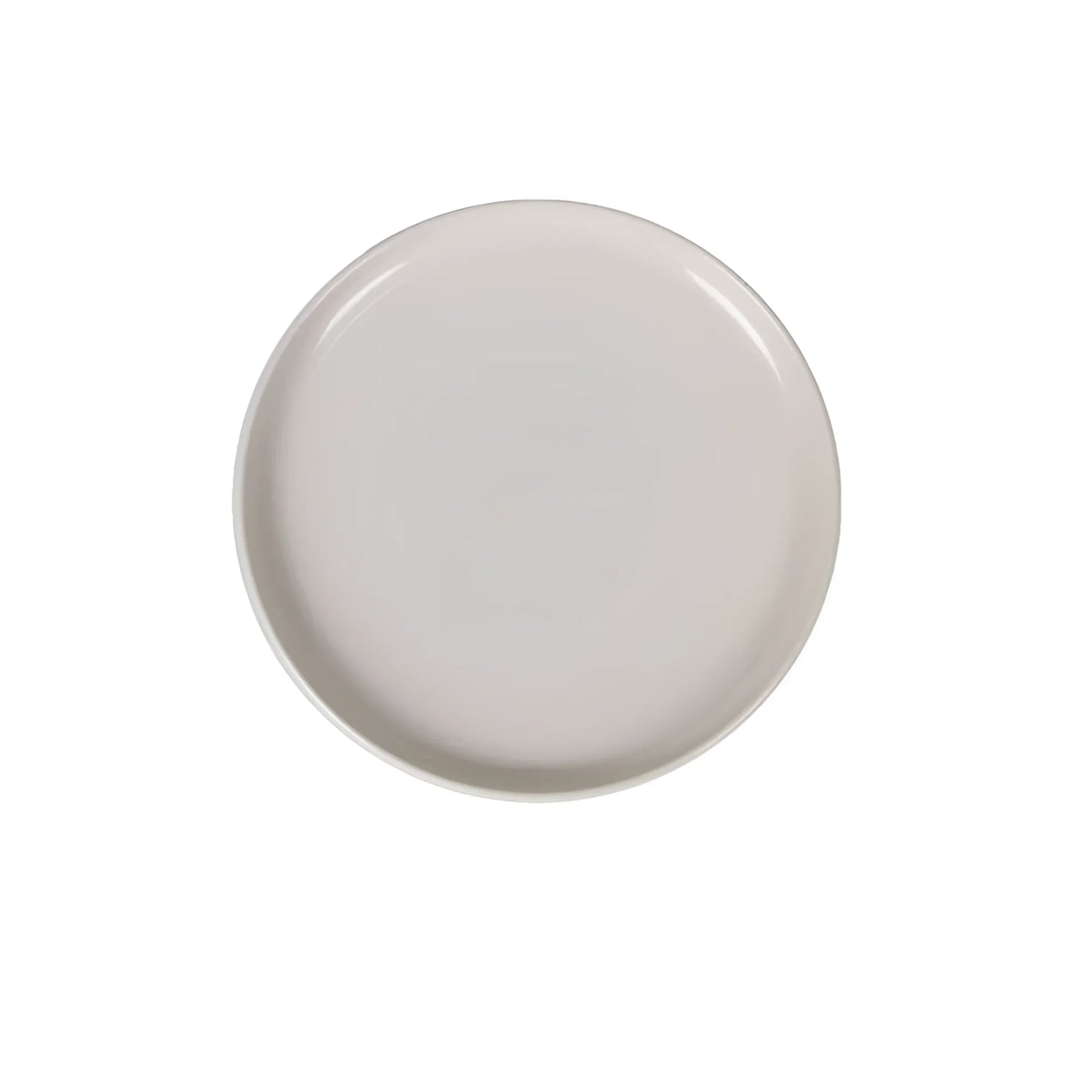 Plain white dinner plate with elevated edge, restaurant plates, commercial use dinner plates