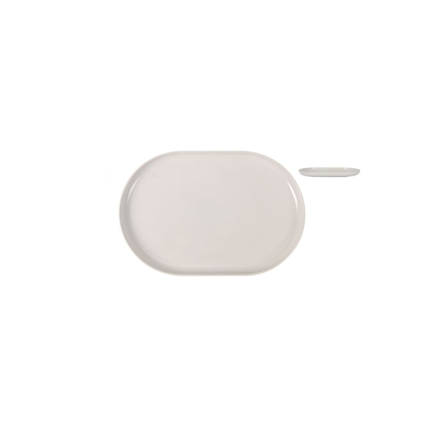 Nordic Ivory Glossy OVAL 30x20cm Dinner plate