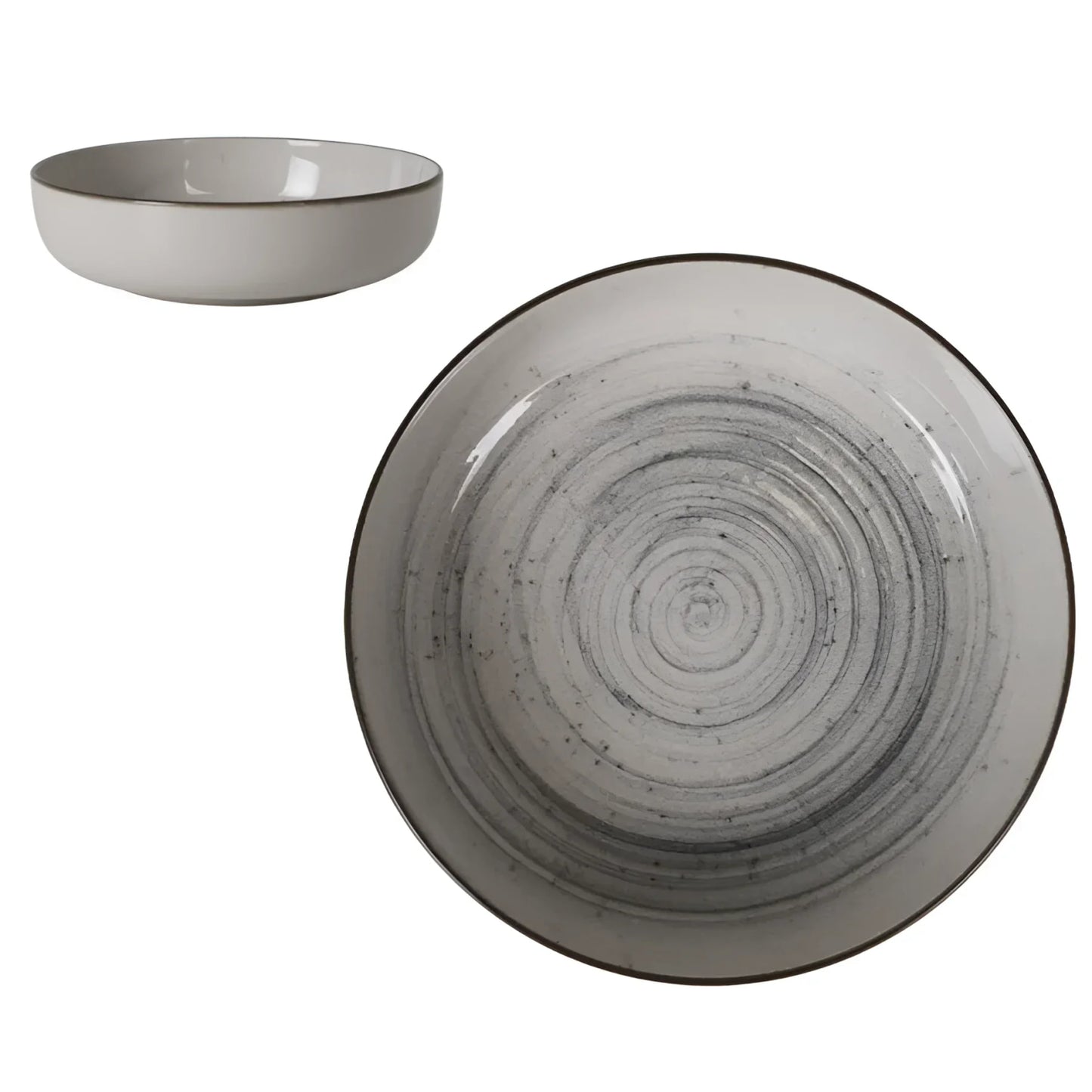 Nordic Vortex 12pcs Dinner set service dinner plates Stoneware