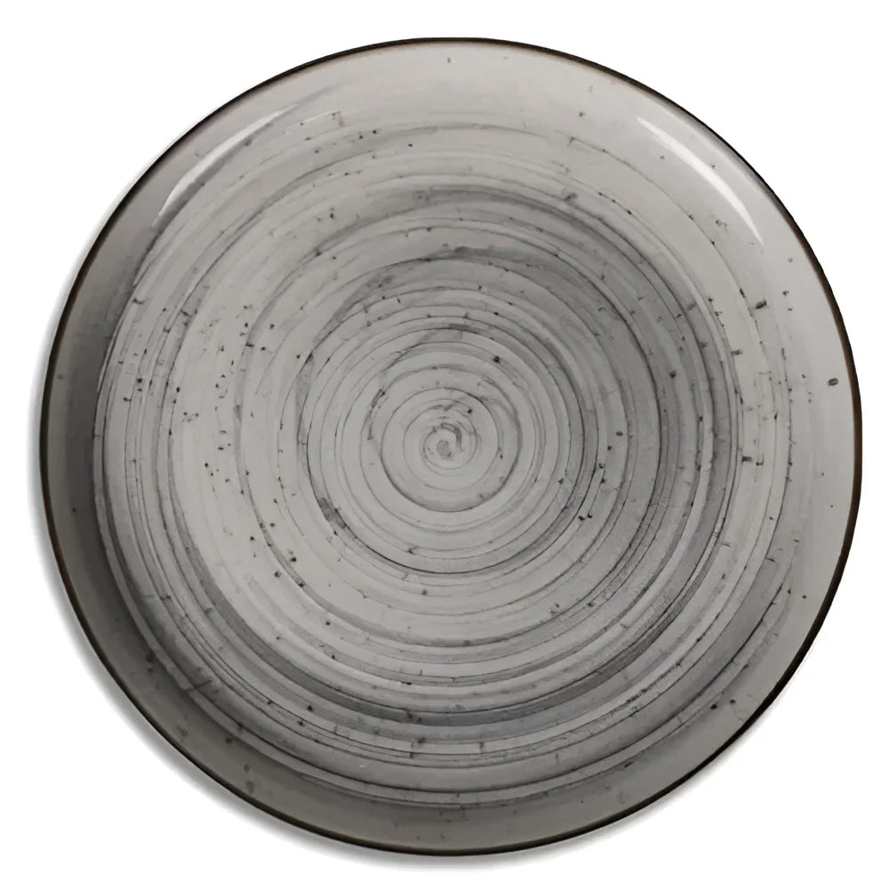 Nordic Vortex 12pcs Dinner set service dinner plates Stoneware