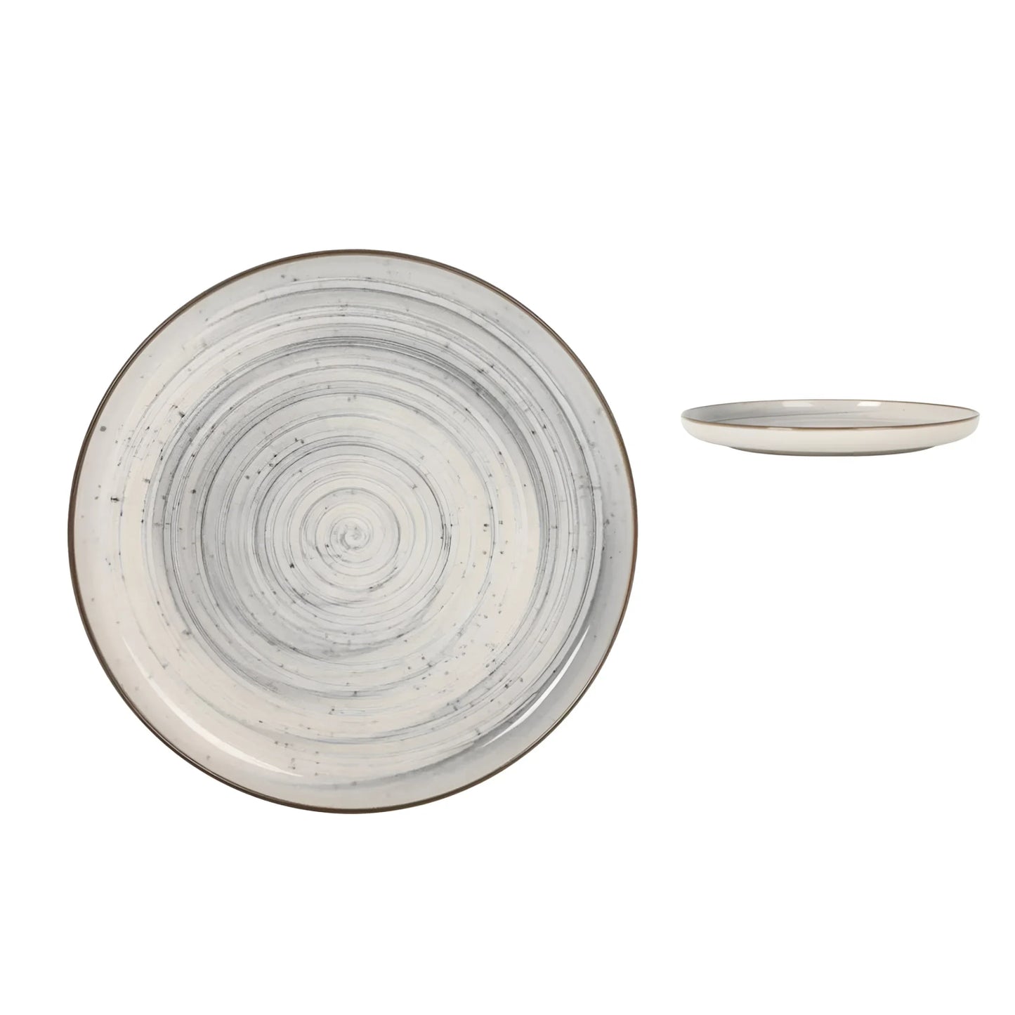 Nordic Vortex Glossy 25cm Dinner plates