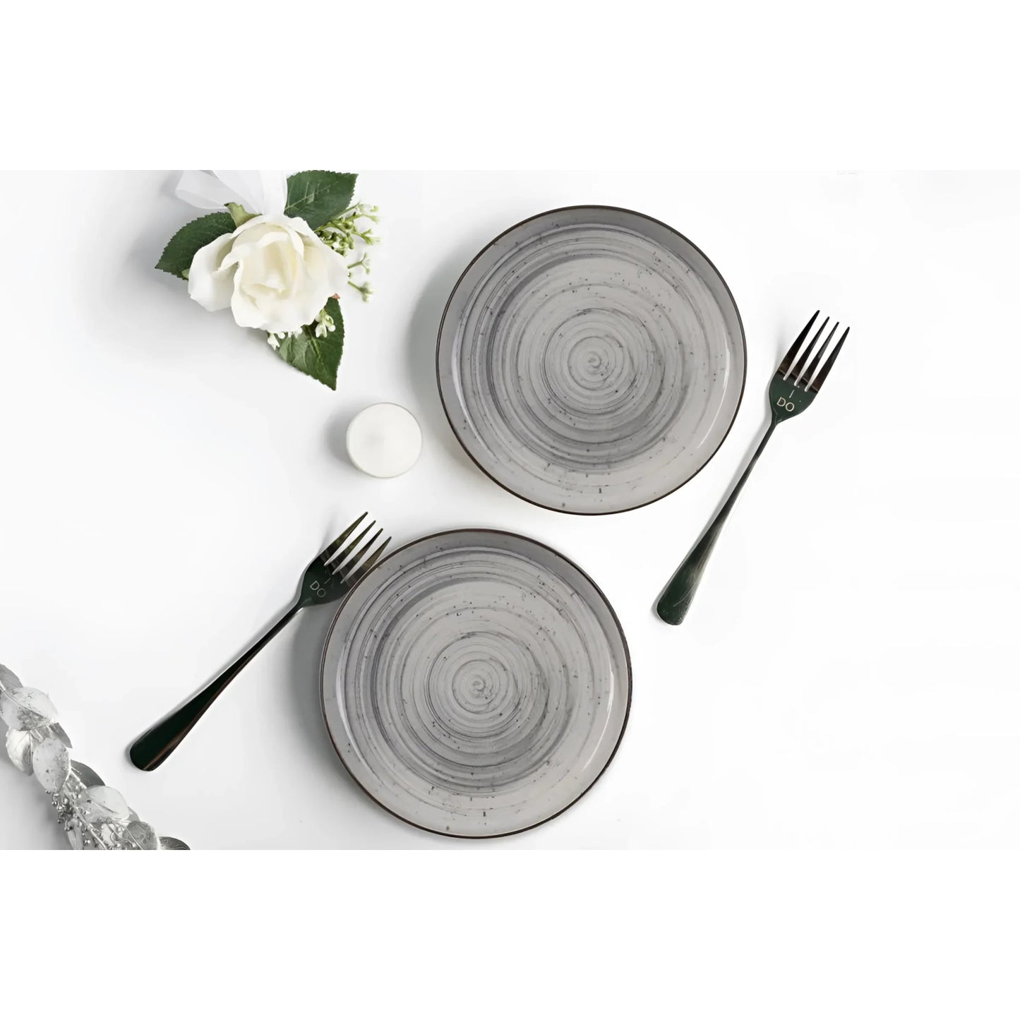 Nordic Vortex OVAL 20x13cm Dessert plate starters tapas dish Relief decoration Stoneware Grey swirl design
