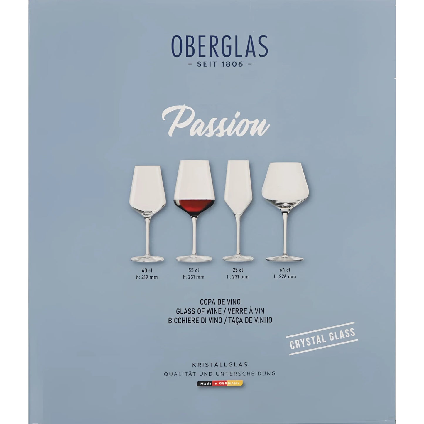 Oberglas Passion 550ml Large Crystal glass wine Glasses