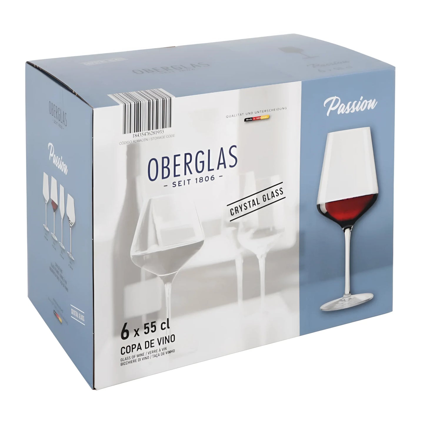 Oberglas Passion 550ml Large Crystal glass wine Glasses