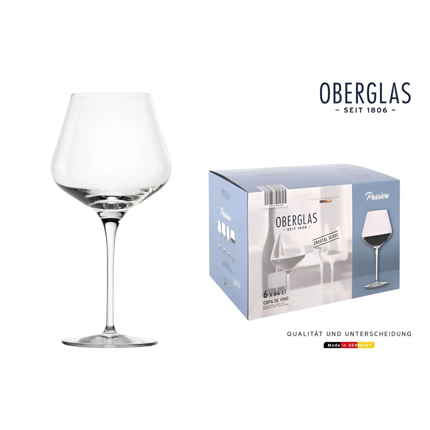 Oberglas Passion 640ml Large Burgundy red Crystal glass wine Glasses