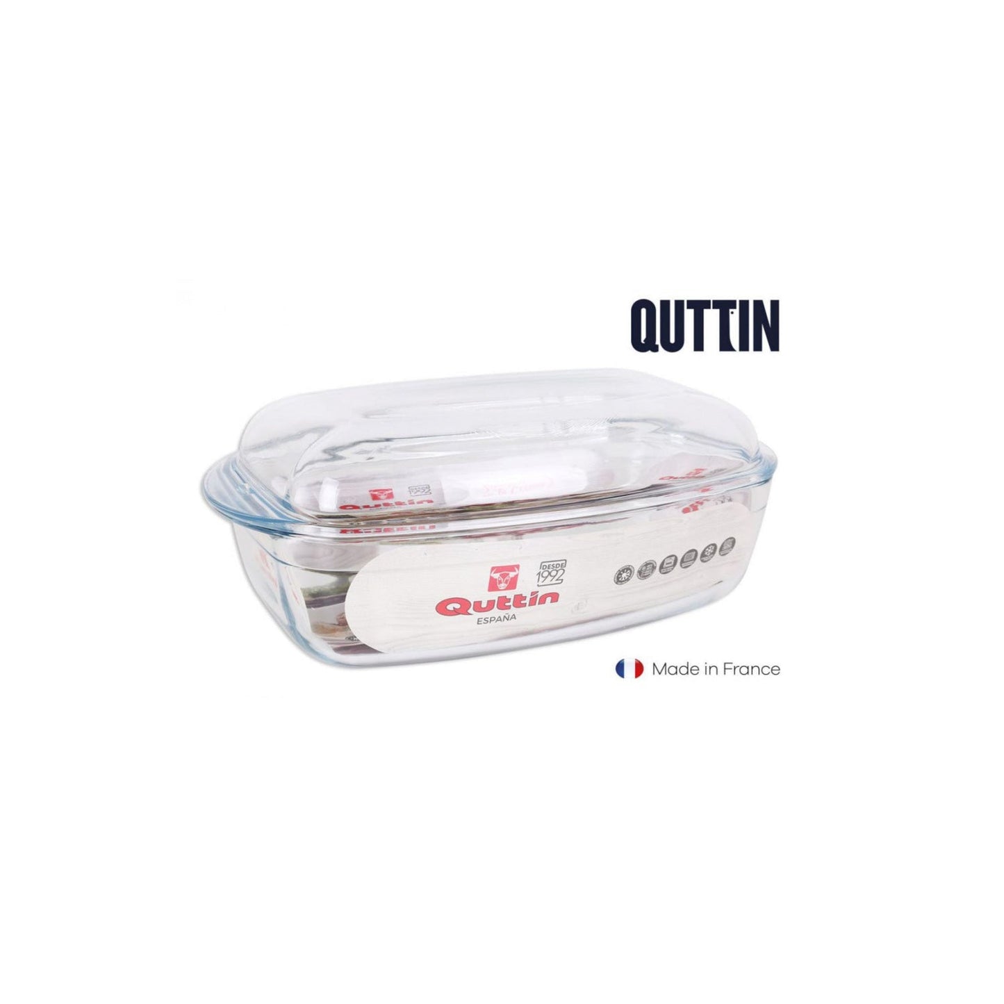 Oven dish casserole with lid 4.3L + 2.2L Quttin