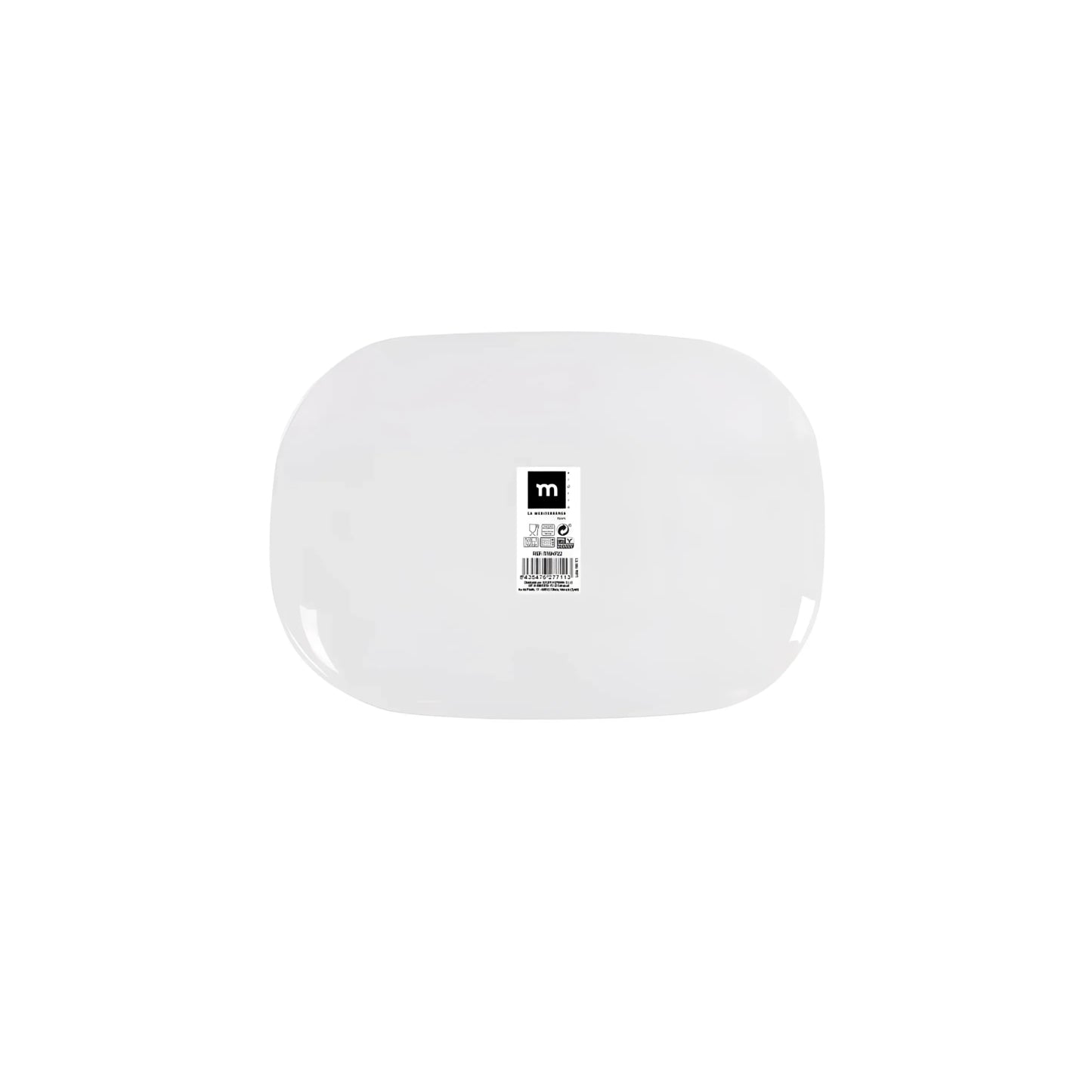 Palaos Tempered Glass opal dessert plates 23x16.4cm