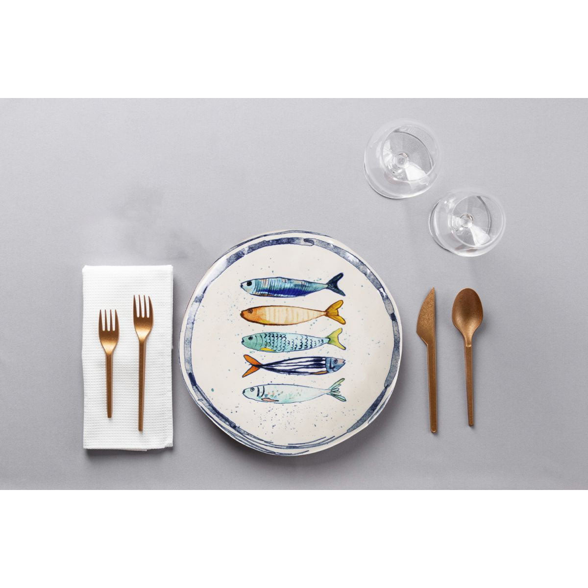 Peixe Iberica Irregular shape 12pcs Dinner set Dinner service dinner plates