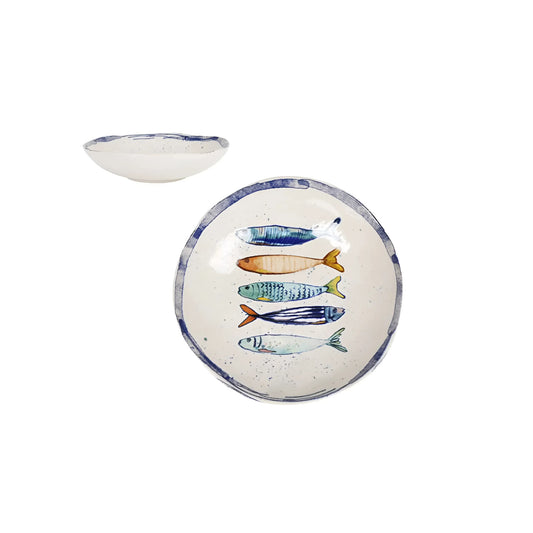 Peixe Iberica irregular shape 21cm pasta bowls Stoneware