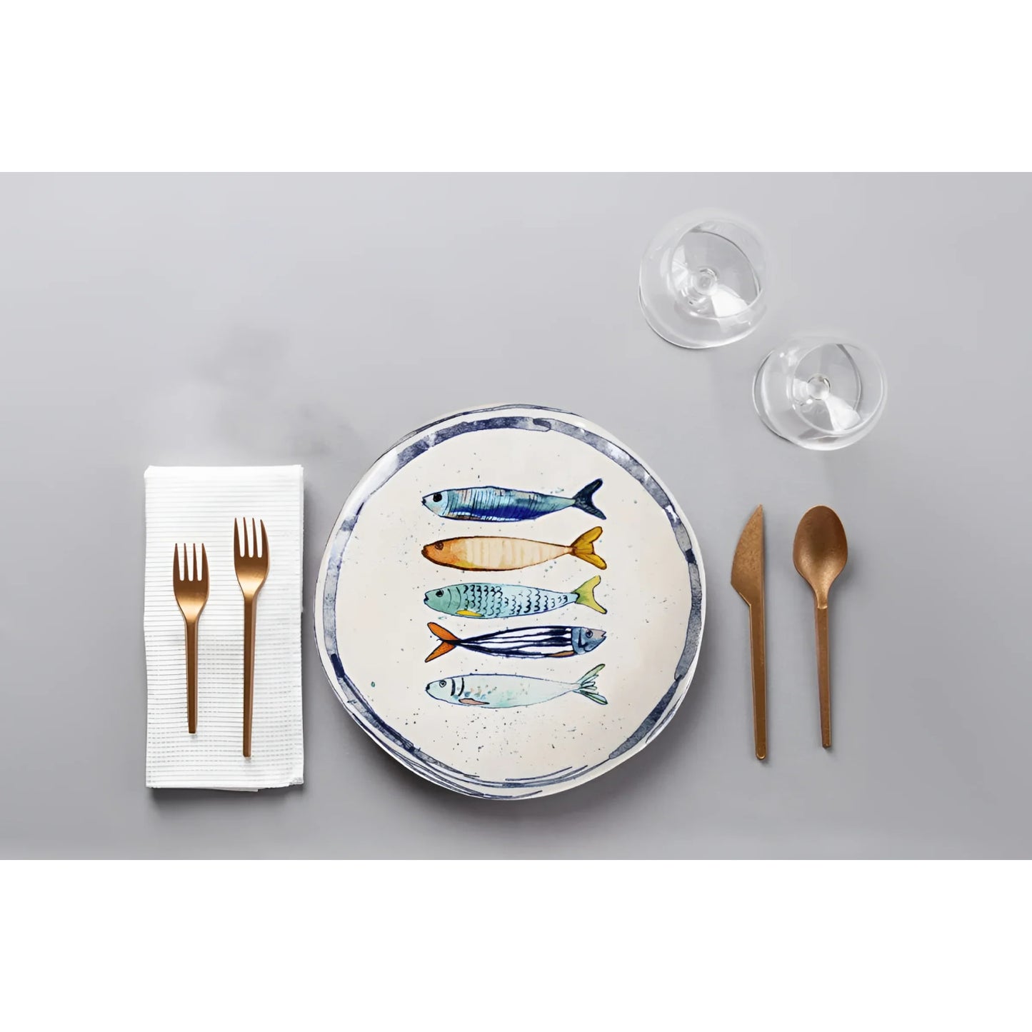 Peixe Iberica irregular shape 26cm dinner plate
