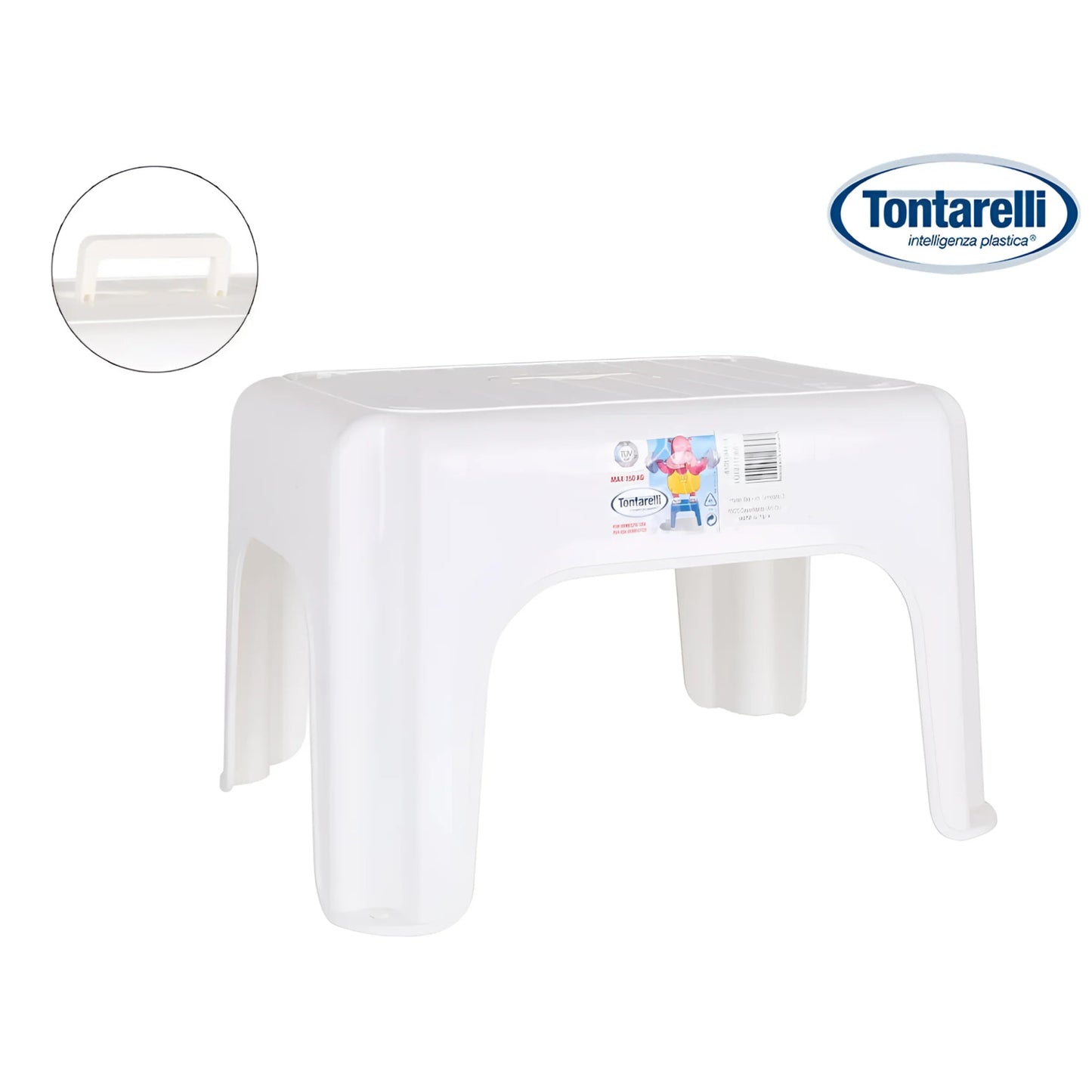 Plastic Stool kitchen bathroom toilet Dumbo Large Tontarelli 38x30x24cm