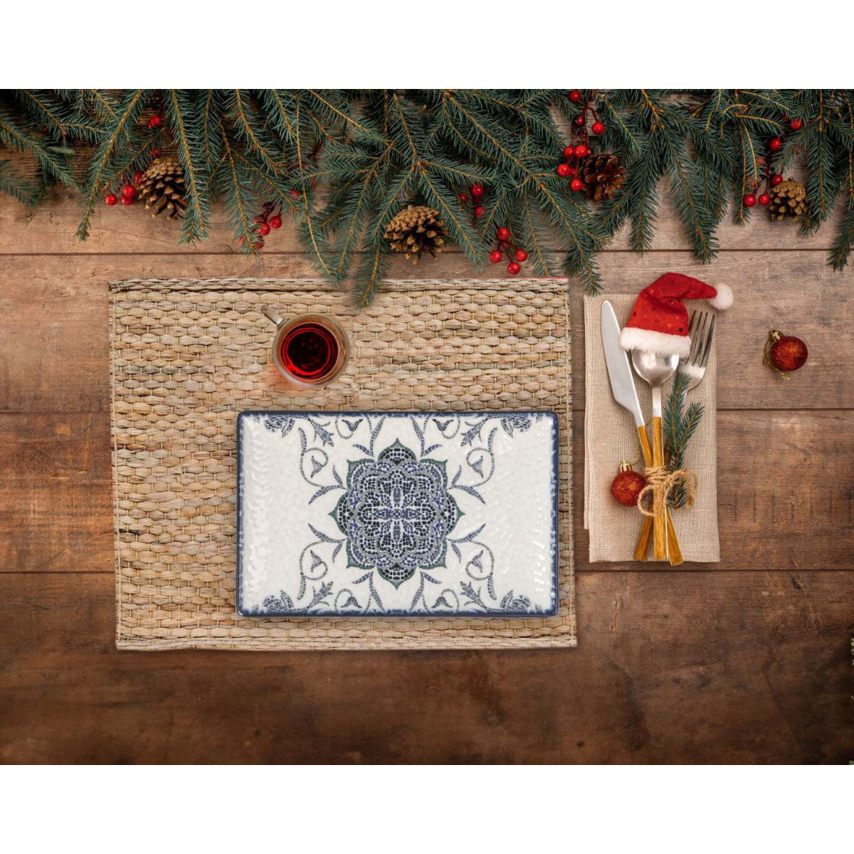 Rosetta rectangular 20x13cm dessert plates