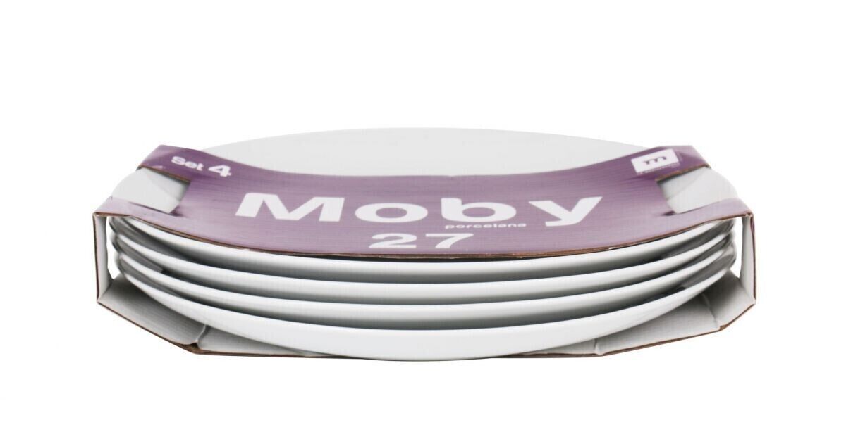 Moby 27cm Dinner plates White Porcelain off White