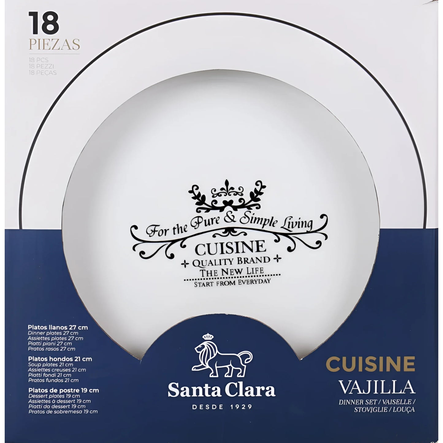 SANTA CLARA 18pcs Porcleain dinner set dinner plates CUISINE