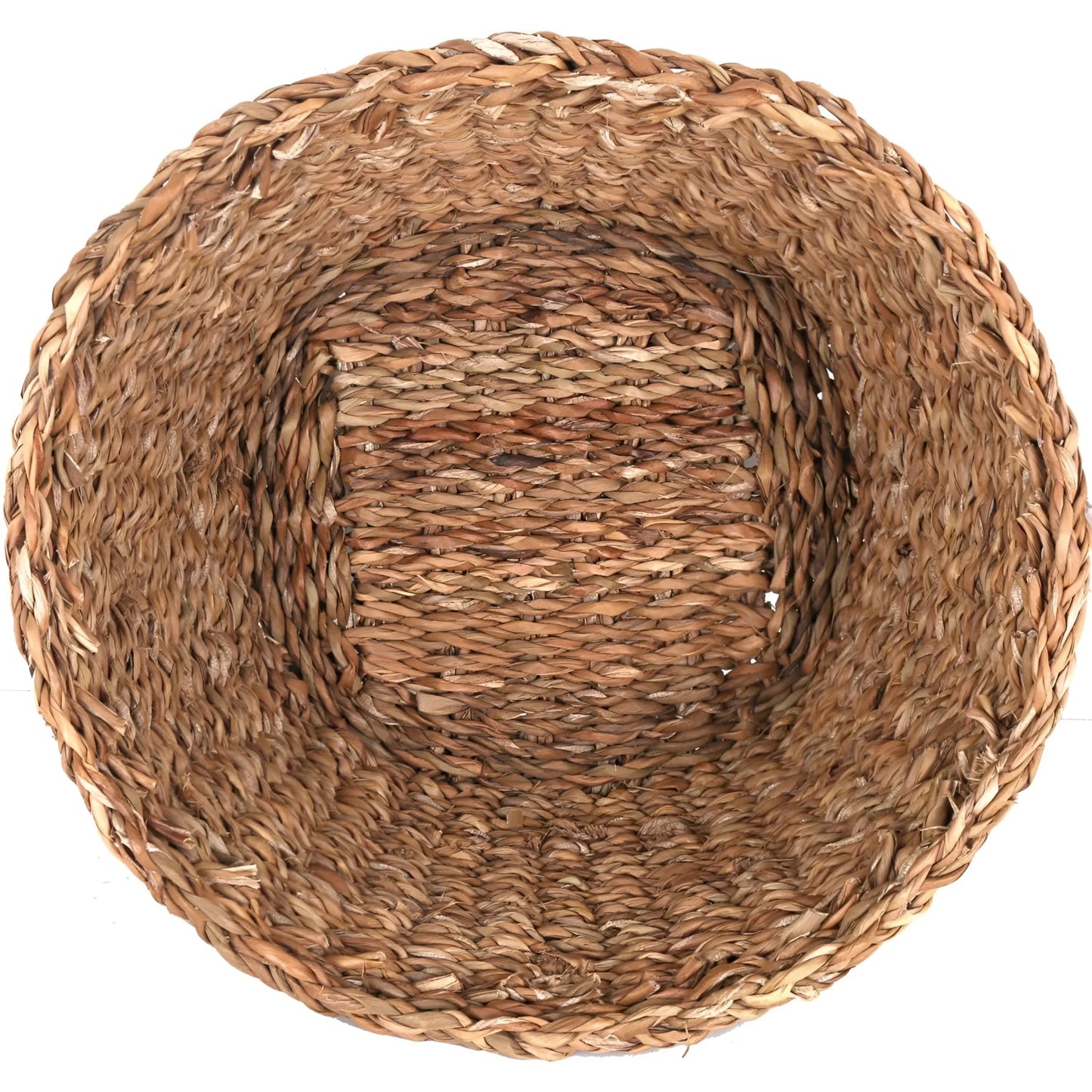 Woven brown Seagrass Basket for kitchen decor and fruit or bread storage