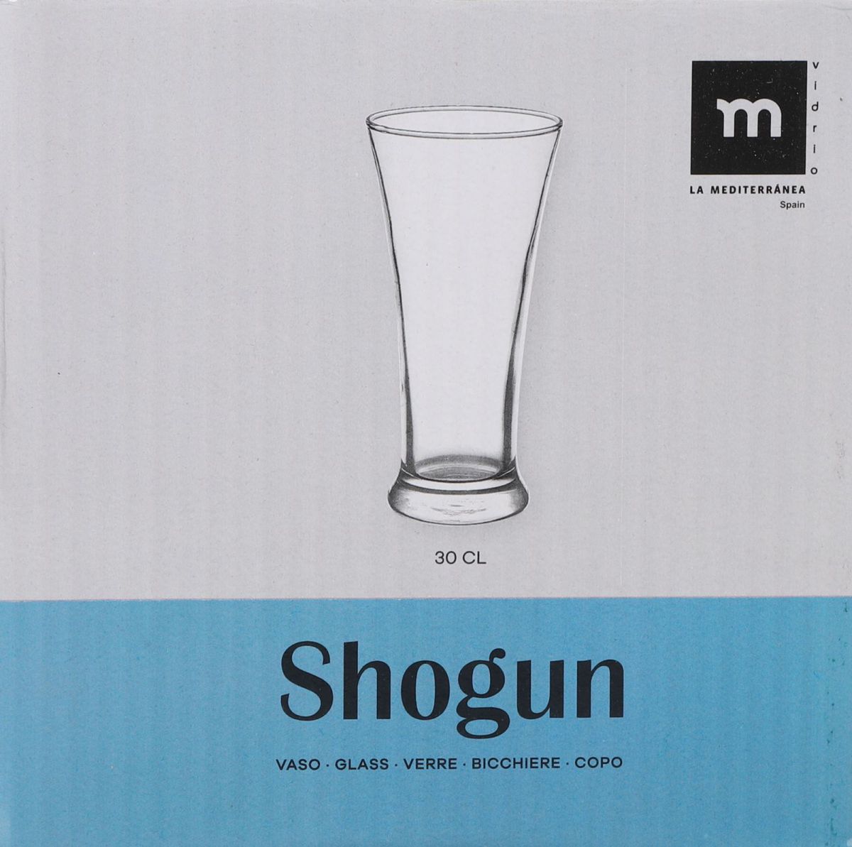 Clear flared 30cl Shogun Highball glass for beer cocktails