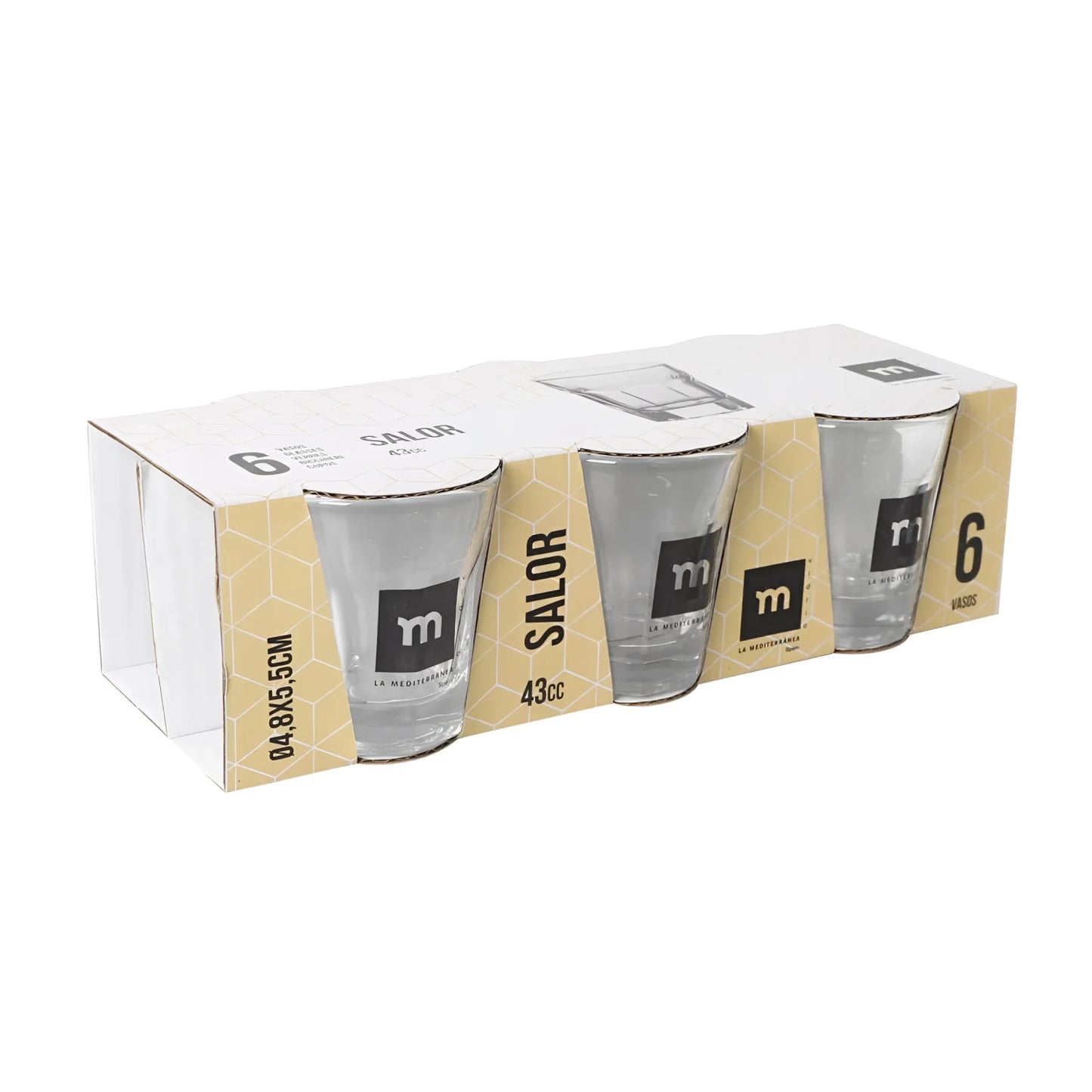 Shot glasses 43ml SALOR pack of 6