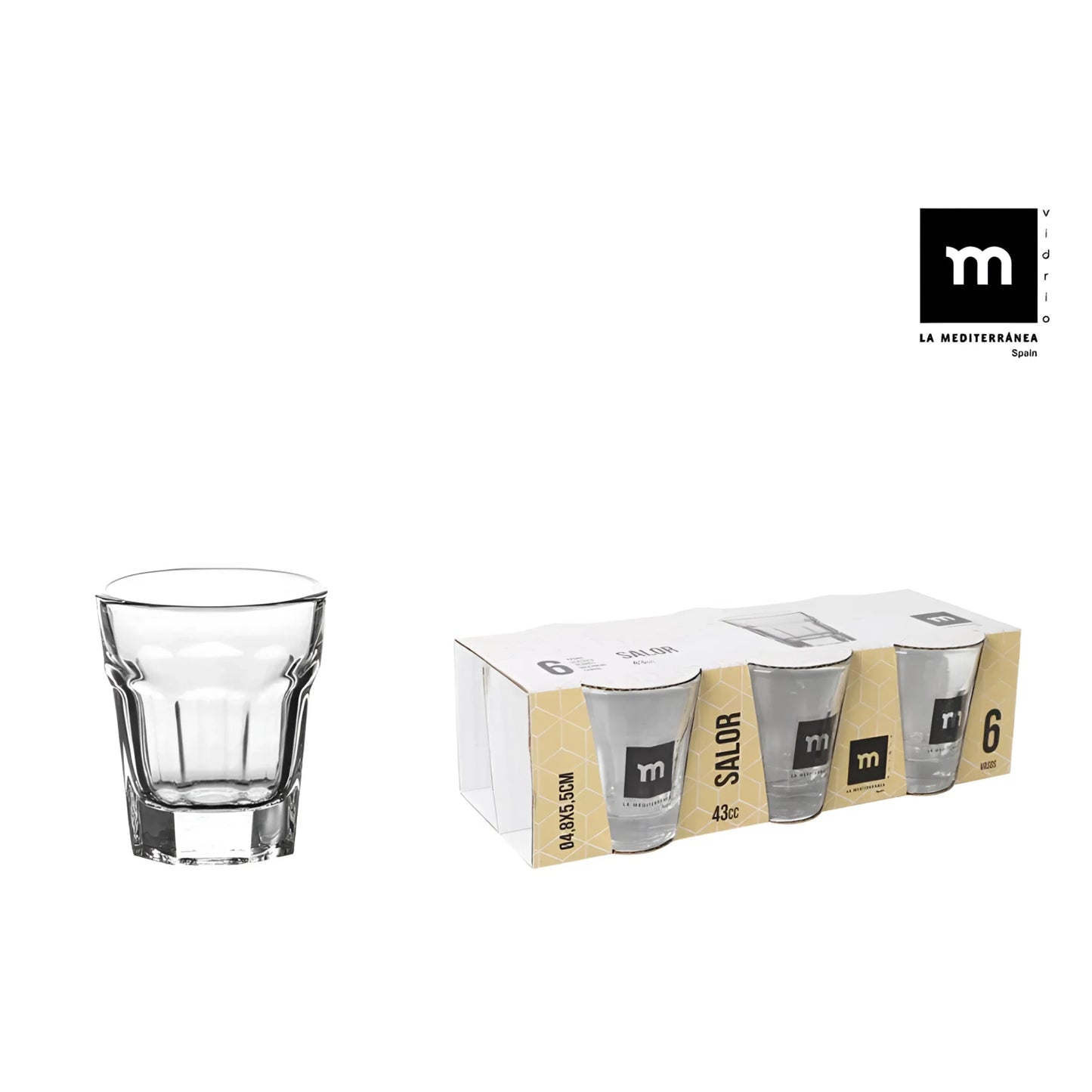 Shot glasses 43ml SALOR pack of 6