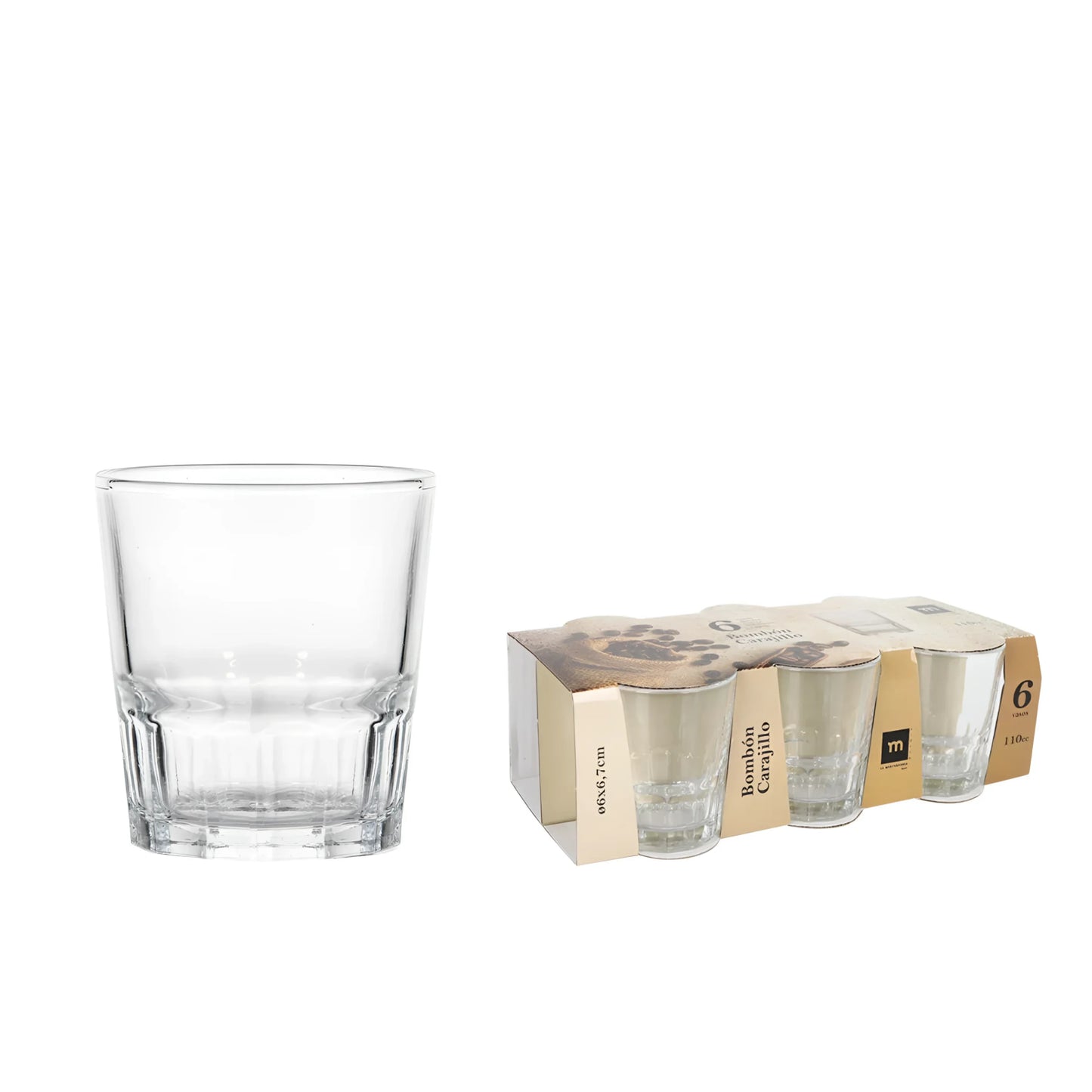 Shot liquor glasses 110ml CARAJILLO pack of 6