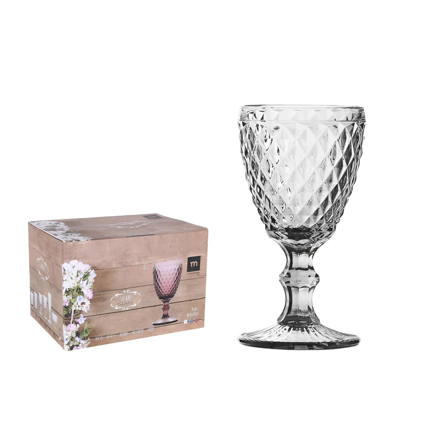SIDARI CLEAR Vintage RED WINE GLASSES 350ml