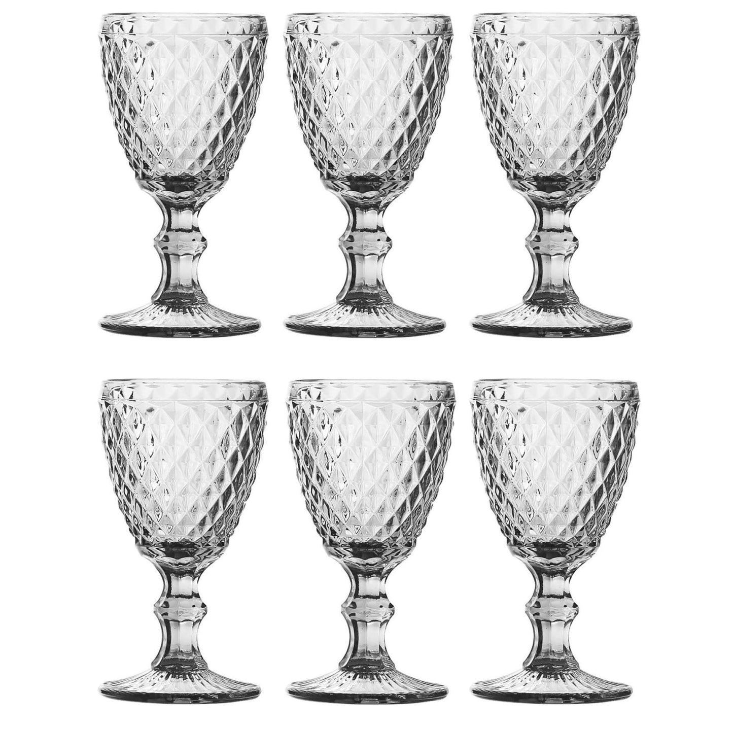 SIDARI CLEAR Vintage RED WINE GLASSES 350ml