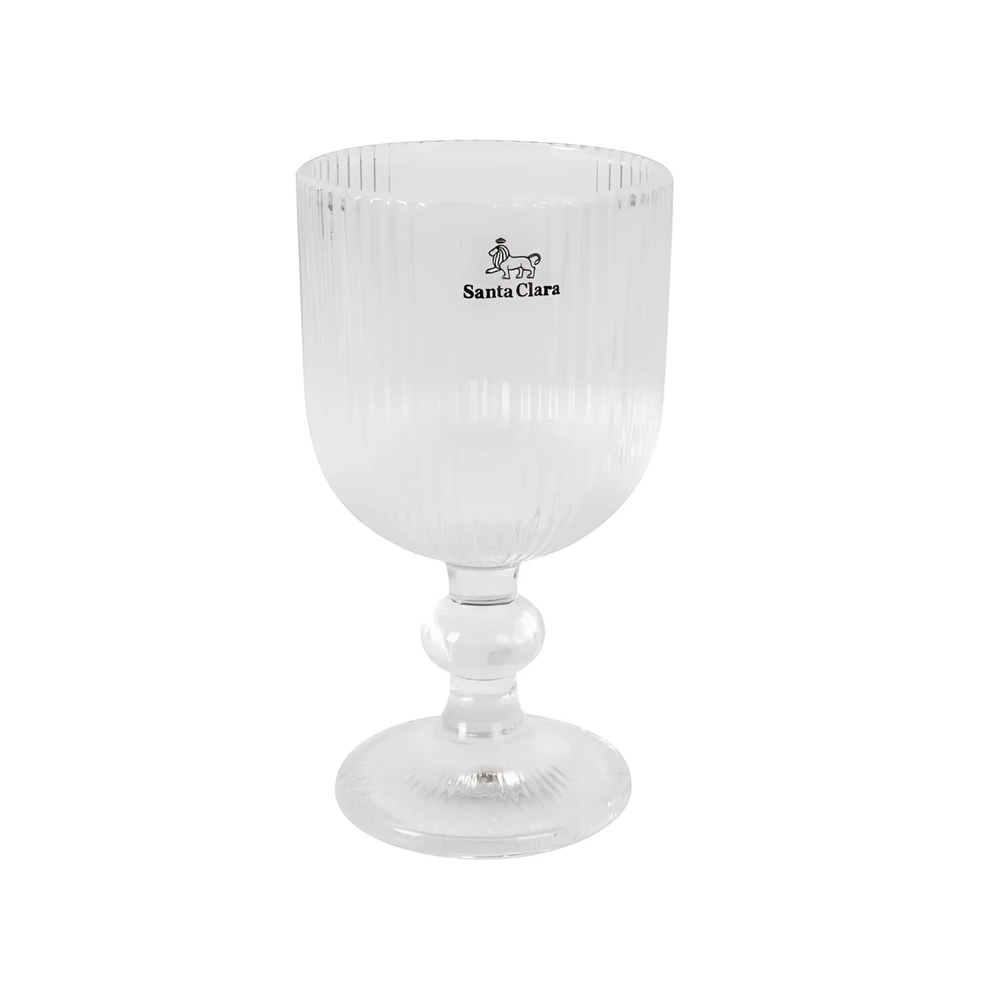 Sonella Clear Wine glasses 255ml embossed striped vintage glassware