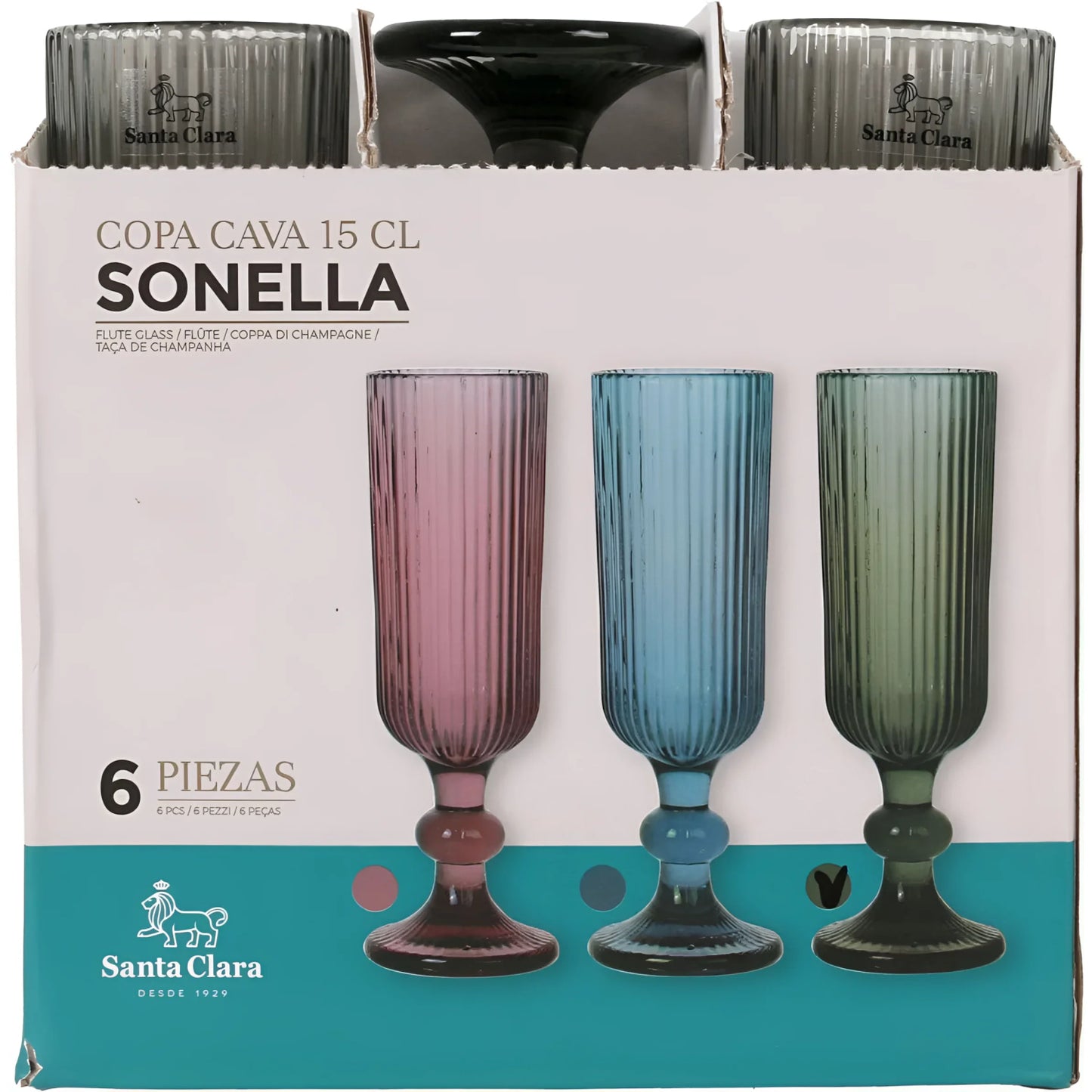 Sonella Green Champagne flutes 150ml