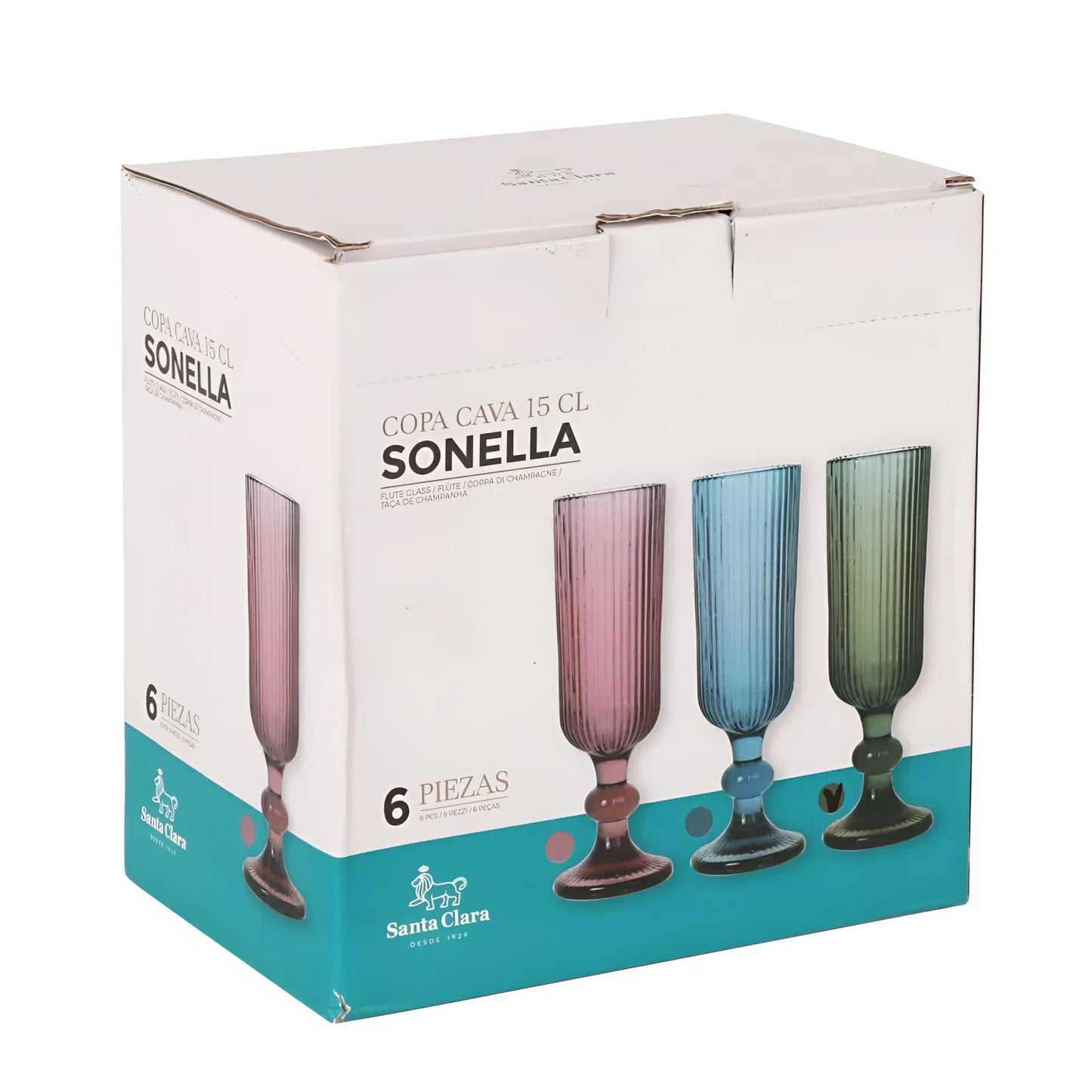 Sonella Green Champagne flutes 150ml