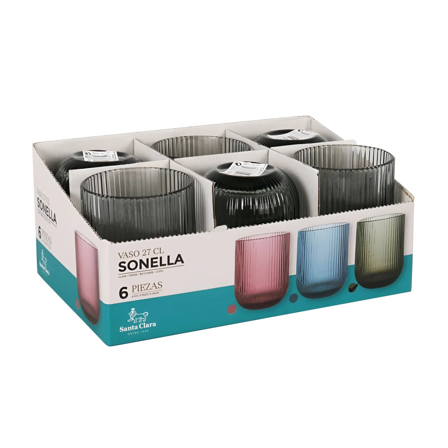 Sonella Green drinking glasses 270ml