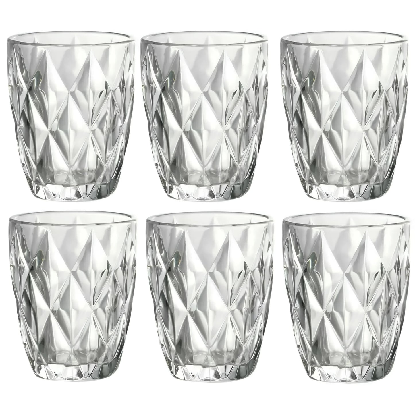 Syros Clear Tumblers 270ml vintage diamond drinking glasses