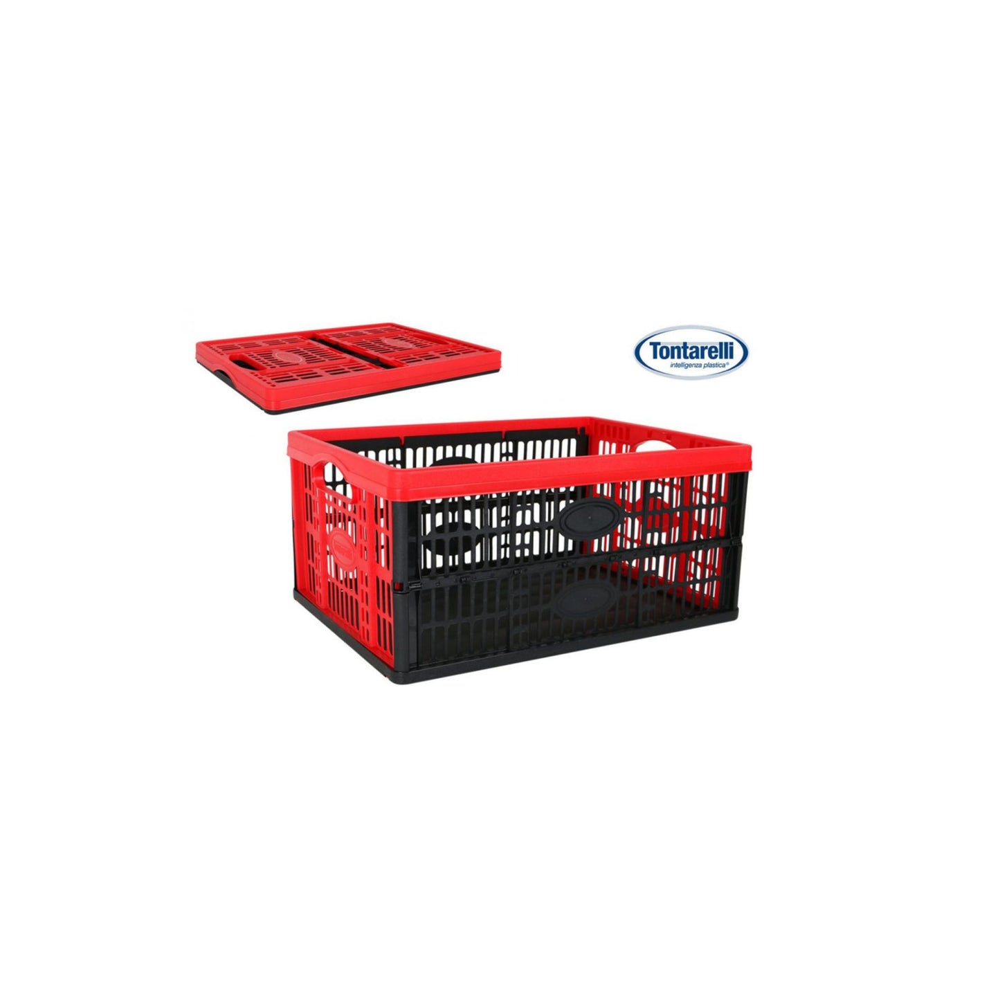 Tontarelli – Folding Box 32L crate – 47.5 x 35 x 23,6 cm voilа Red/Black