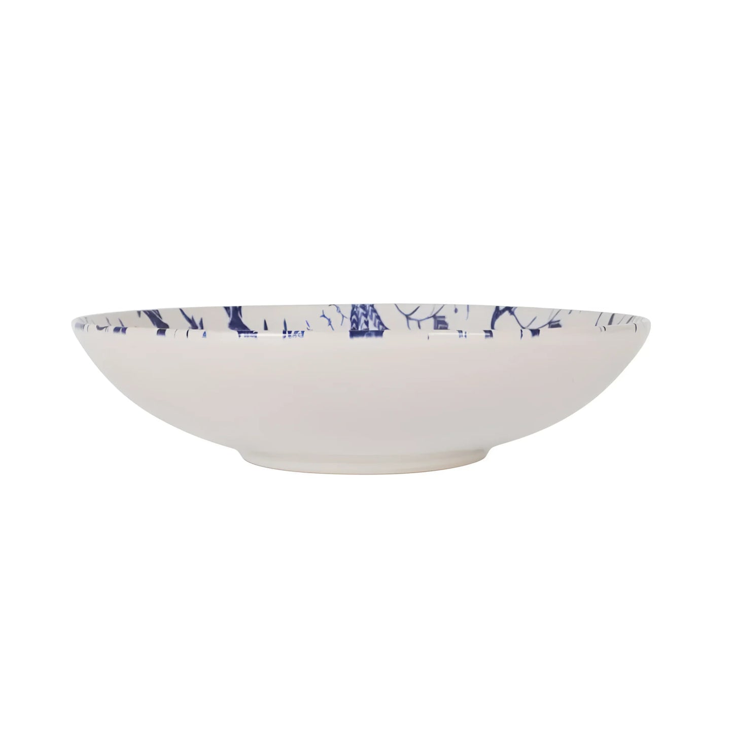 Tuile 6pcs Embossed Stoneware DINNER SET blue dinner plates set