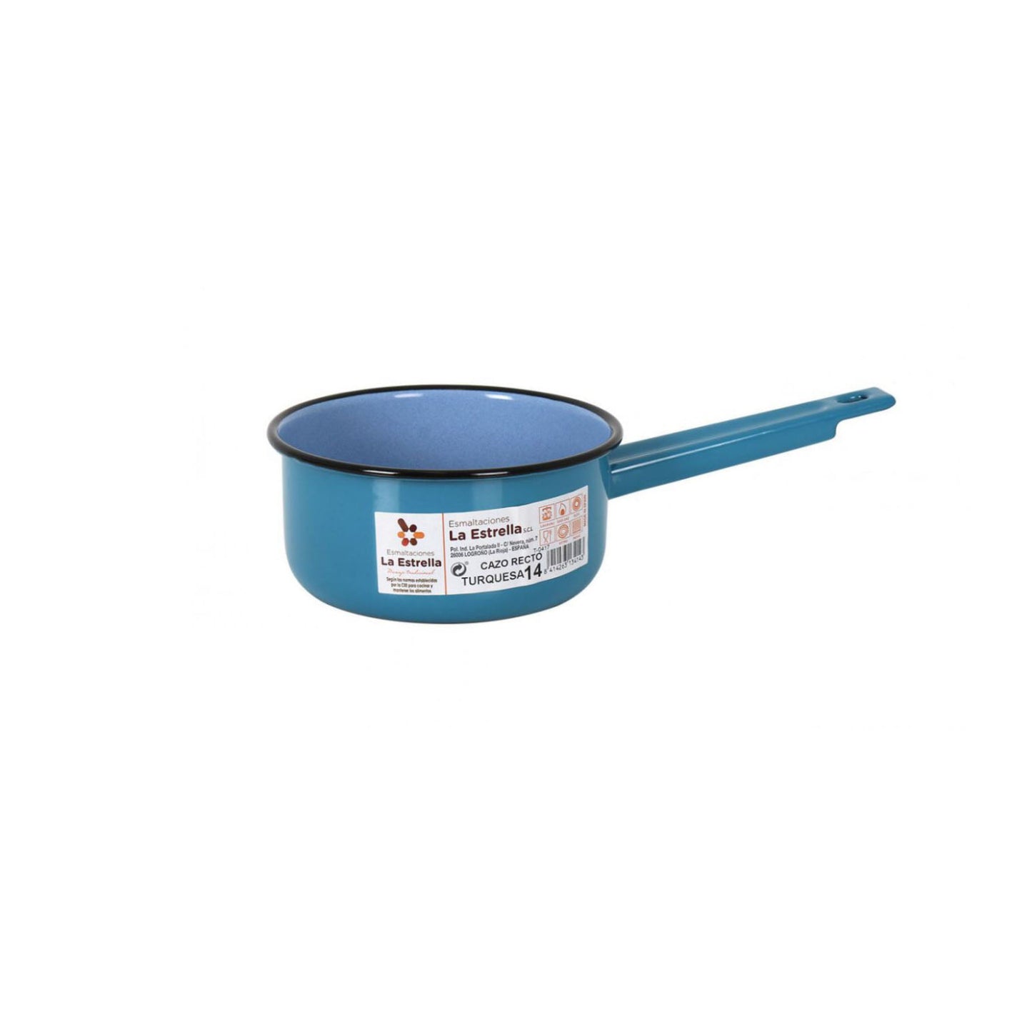 Turquoise Saucepan Enameled Steel 14cm La Estrella