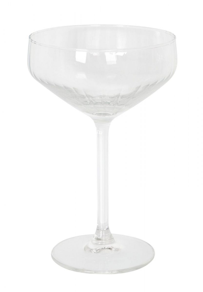 Clear glass coupe cocktail or champagne glass from Vintage Royal Leerdam Glory collection