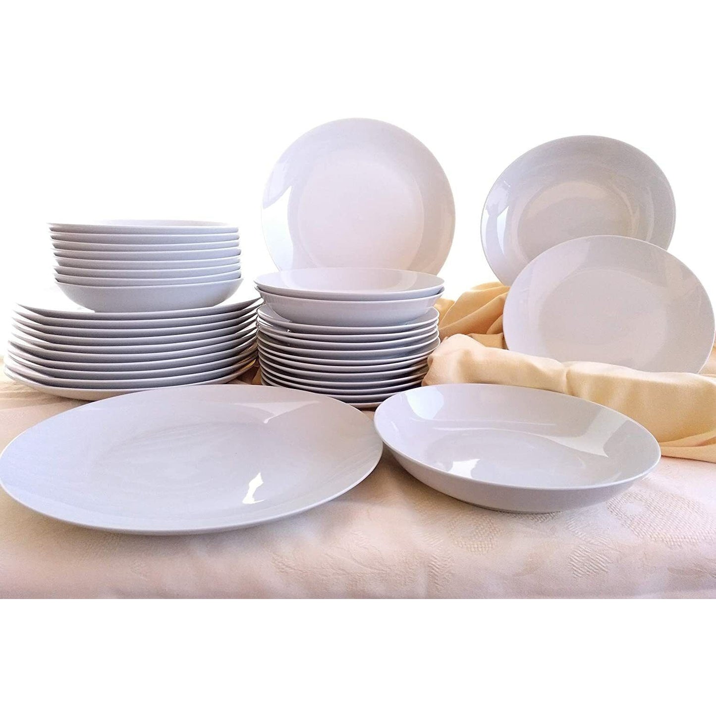 White porcelain soup dinner plates salad pasta bowls 21cm Everday Line
