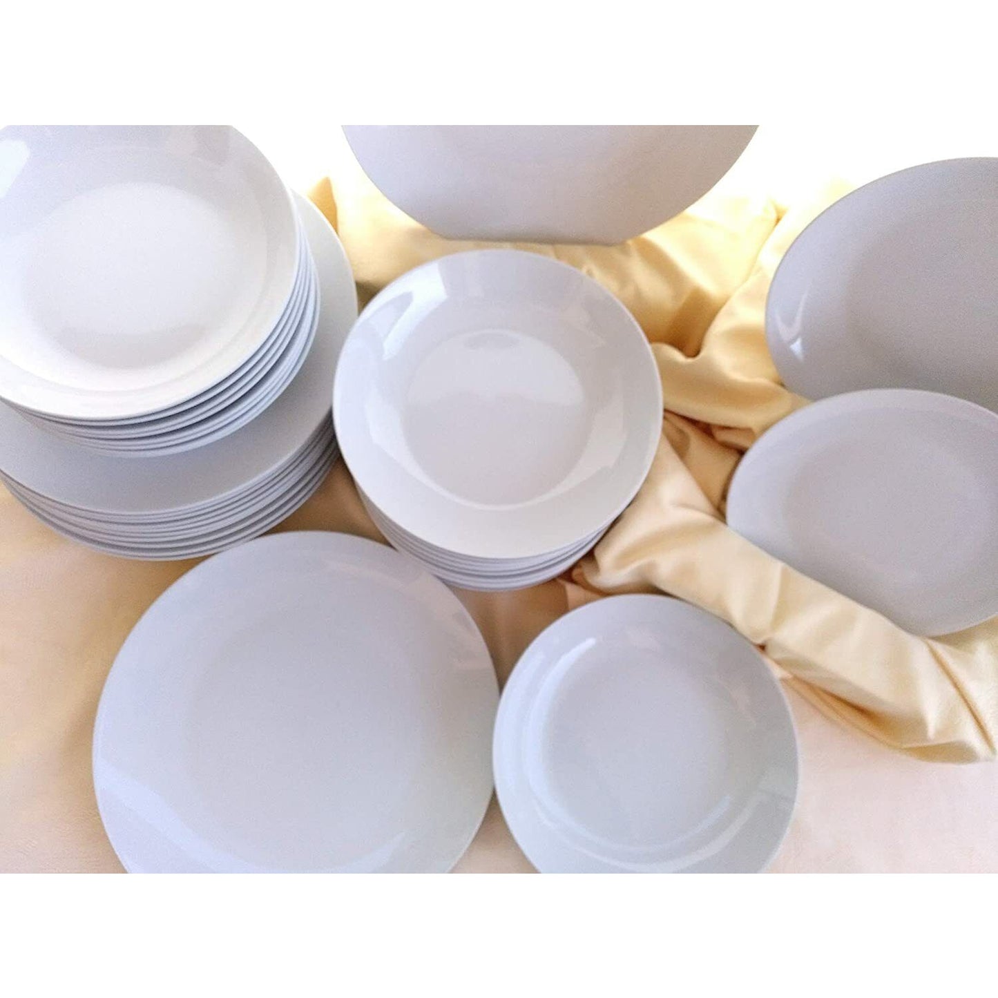 White porcelain soup dinner plates salad pasta bowls 21cm Everday Line