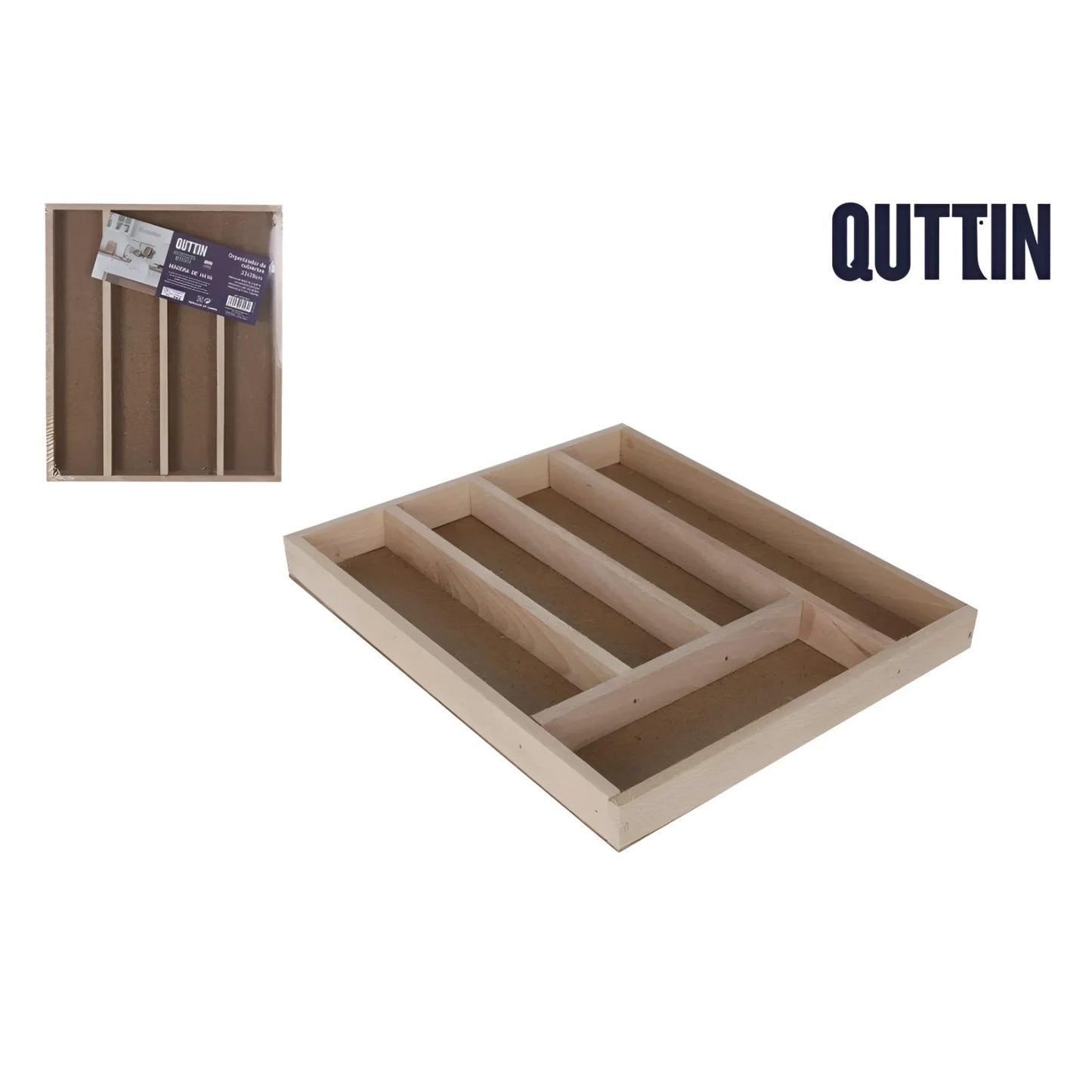 Wooden Cutlery utensils Tray Holder Tidy Drawer Draw Organiser Storage Quttin