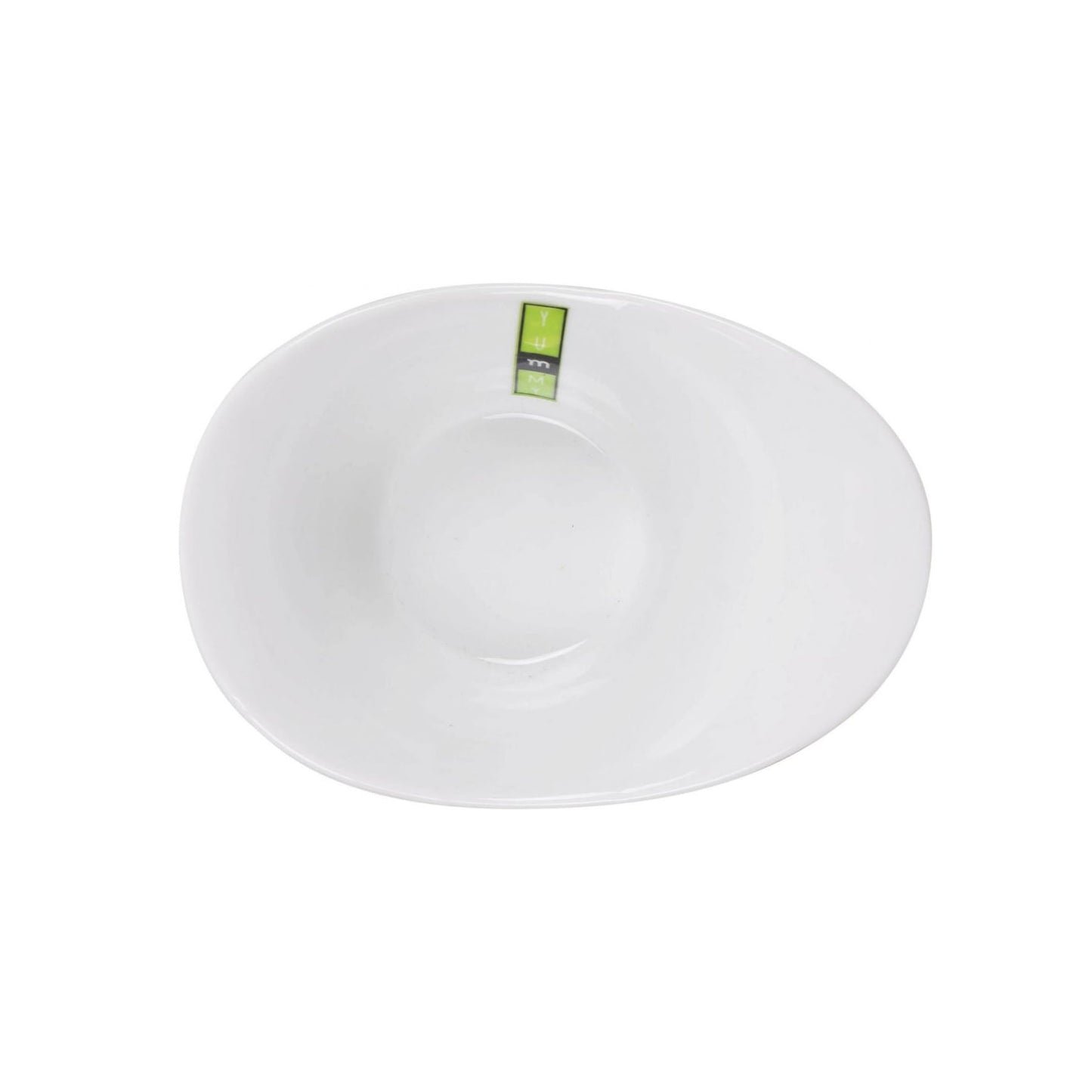 Yummy White porcelain salad bowl 18.4x13x7.3cm