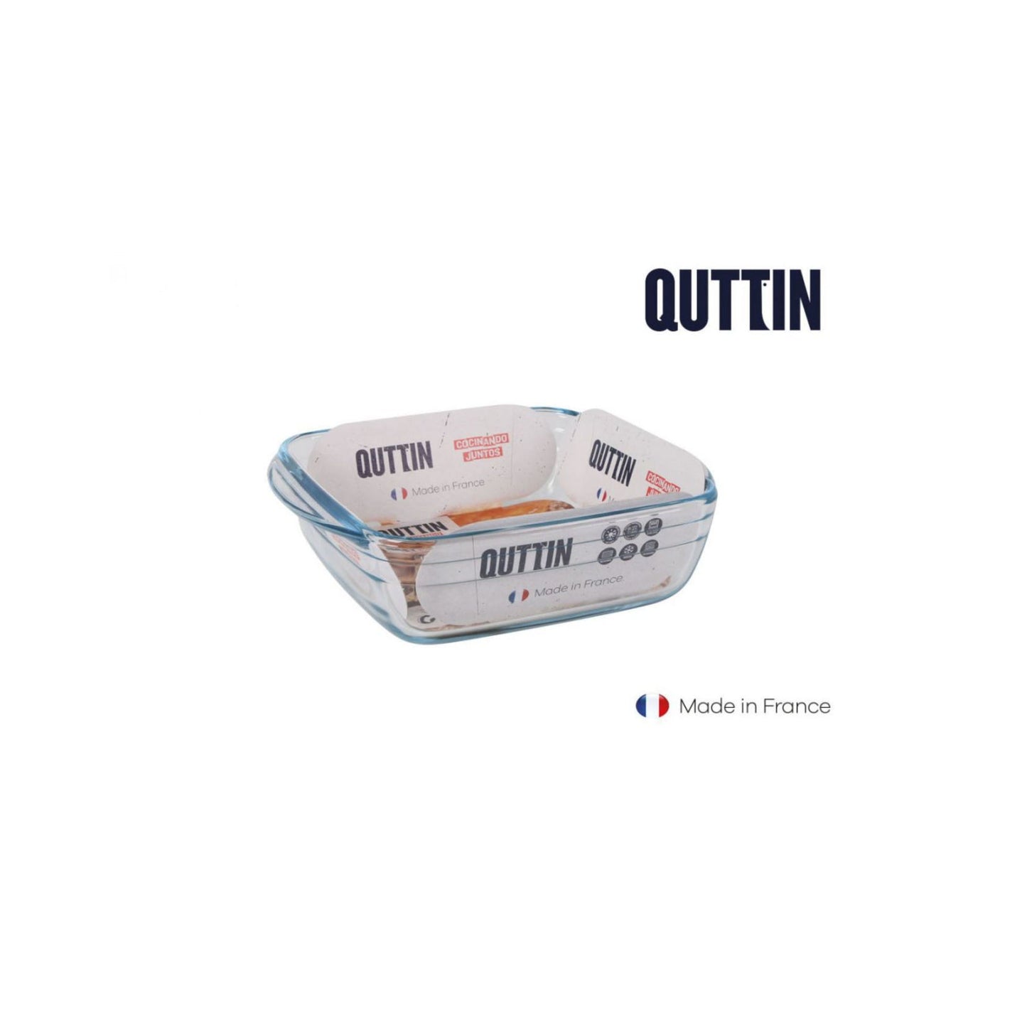 1.1L Square Oven dish Quttin Borosilicate glass high quality Extra resistant - oven dish