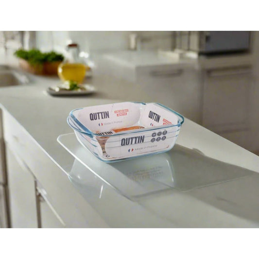 1.1L Square Oven dish Quttin Borosilicate glass high quality Extra resistant - oven dish