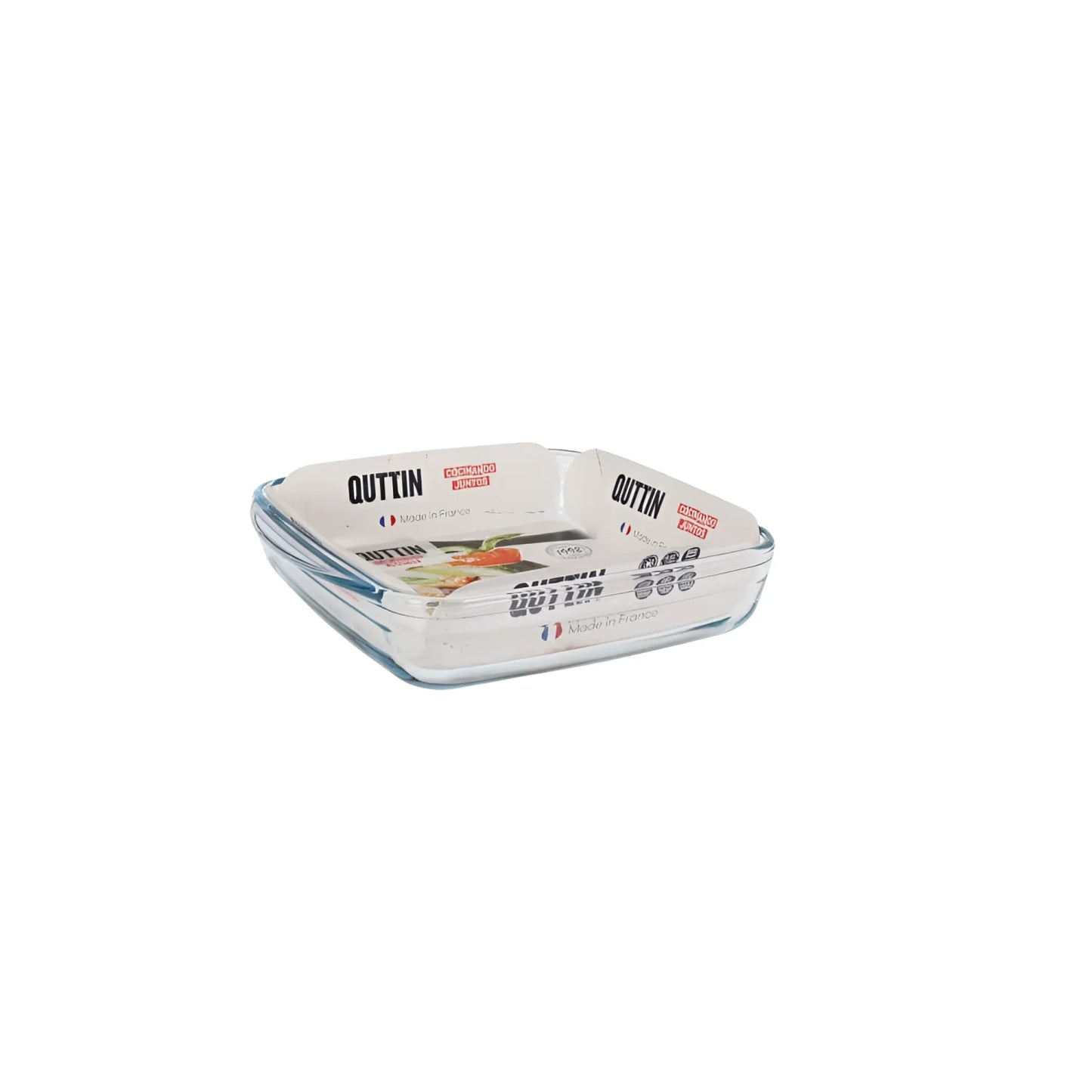 Square glass baking dish 1.6L Quttin for oven use and easy cooking
