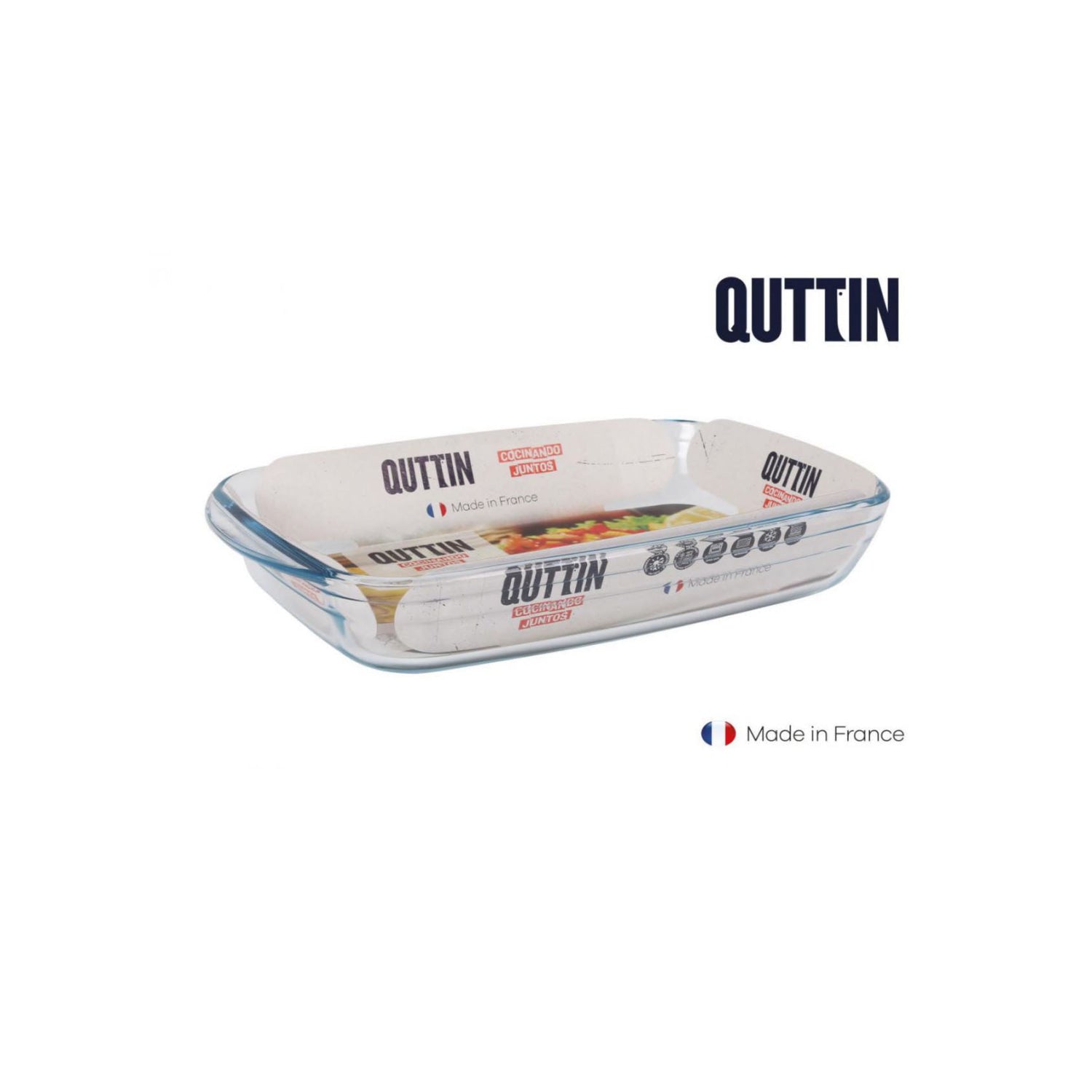 2.2L rectangular Glass Oven Baking Lasagne tin roasting tray oven dish baking tray Quttin - oven dish
