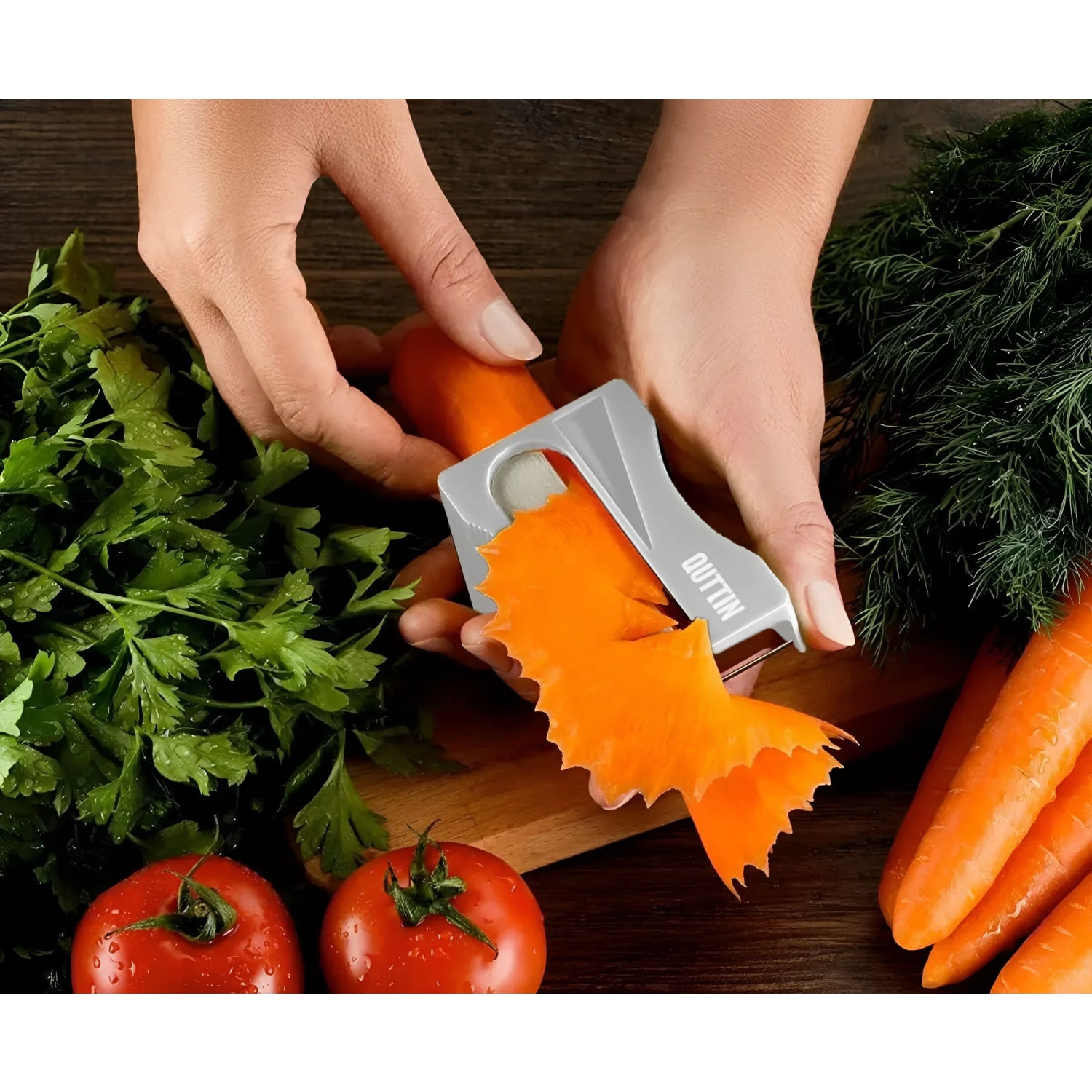 2 IN 1 Food Vegetable carrot Cutter Peeler Slicer Chopper Kitchen Sharpener