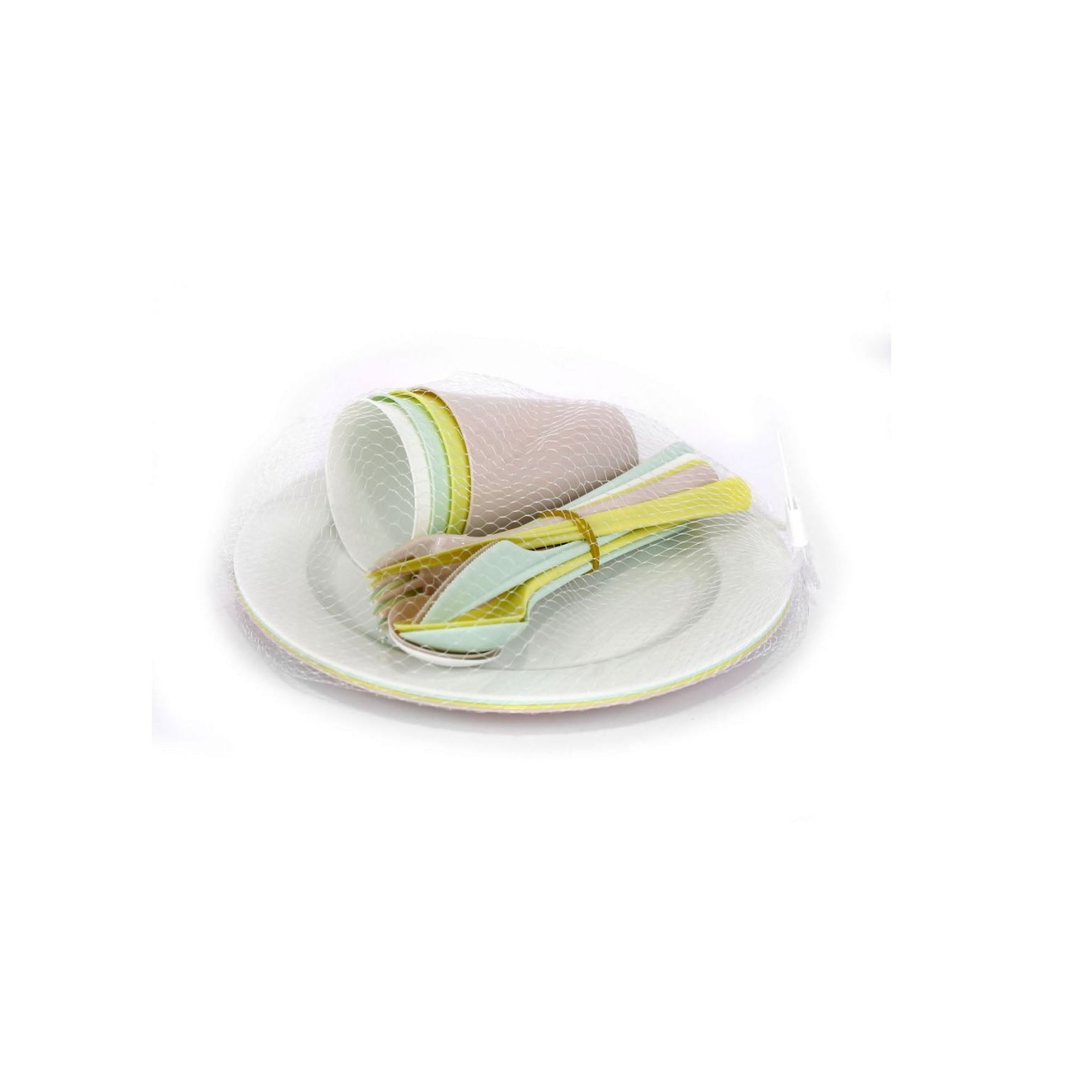 20PCS set PICNIC party tableware drinking glasses plates cutlery children