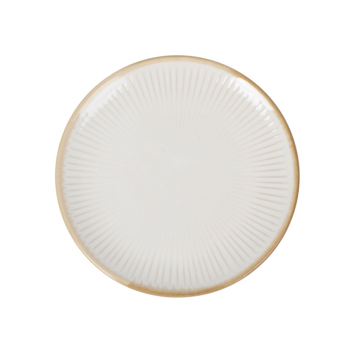 Milky Cream 21.7cm Dessert plate Vintage Stoneware