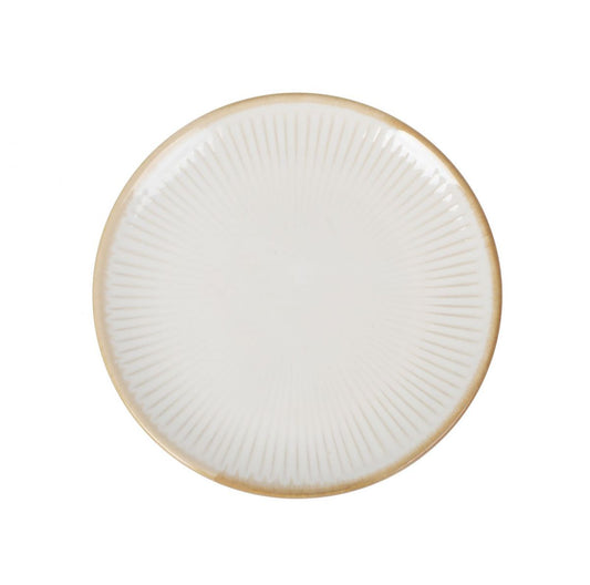 Milky Cream 21.7cm Dessert plate Vintage Stoneware