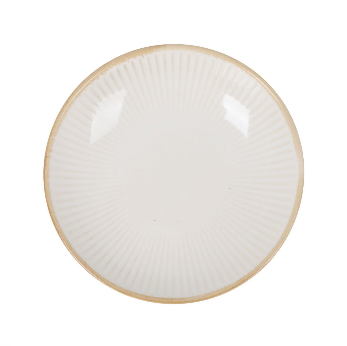 Milky Cream 22.6x4.6cm Pasta Bowl Stoneware